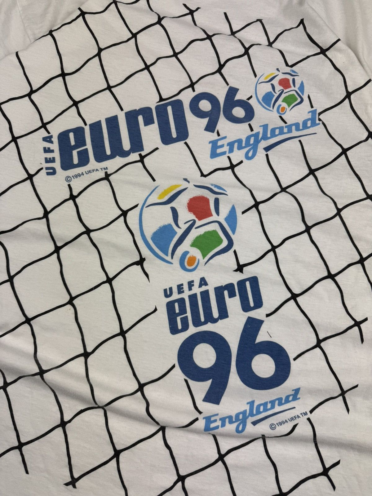 Vintage Vintage 1996 Uefa Euro england footbal soccer graphic tee Size US XL / EU 56 / 4 - 4 Thumbnail