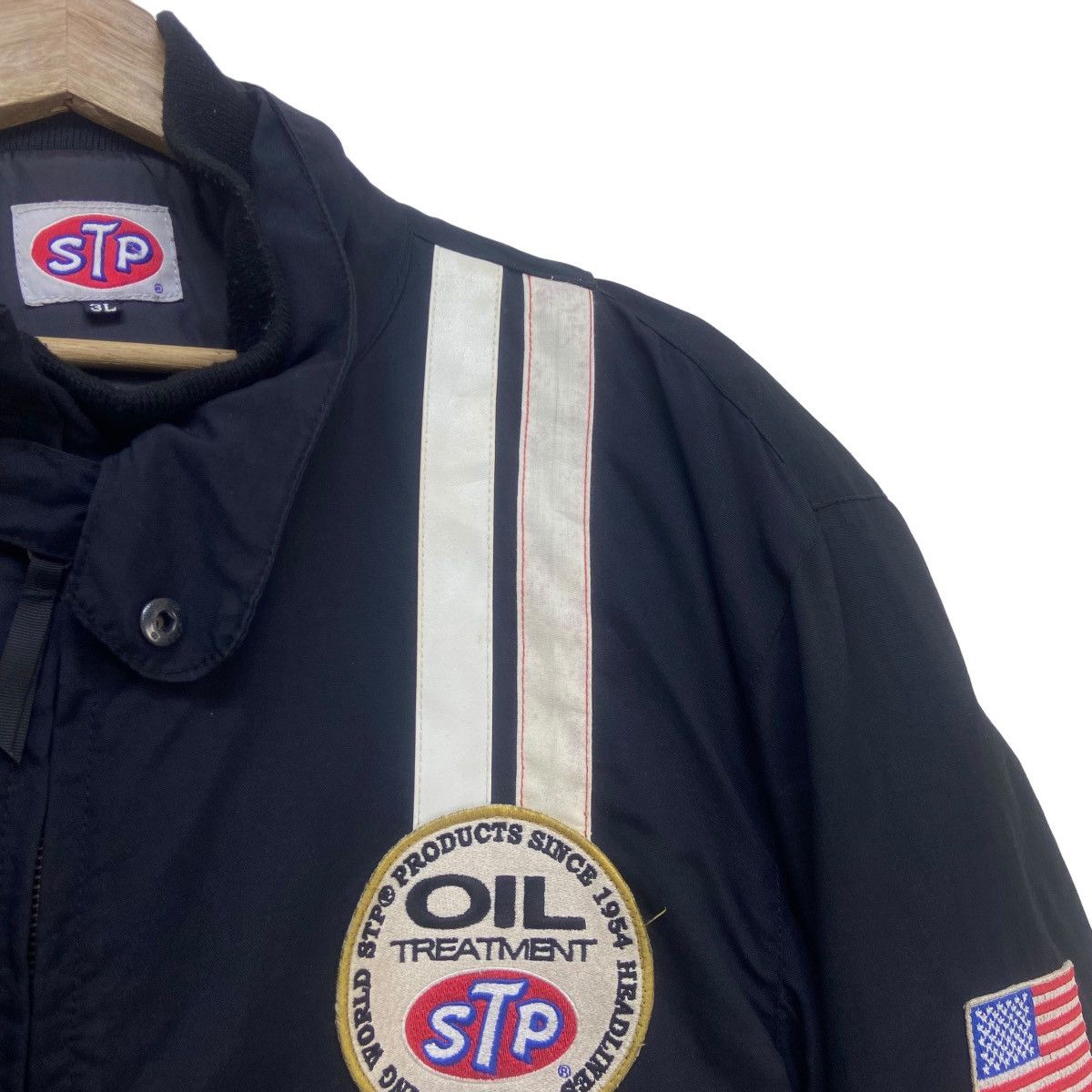 Other STP Oil Treatment US Flag Padded Biker Jacket Size US L / EU 52-54 / 3 - 7 Thumbnail