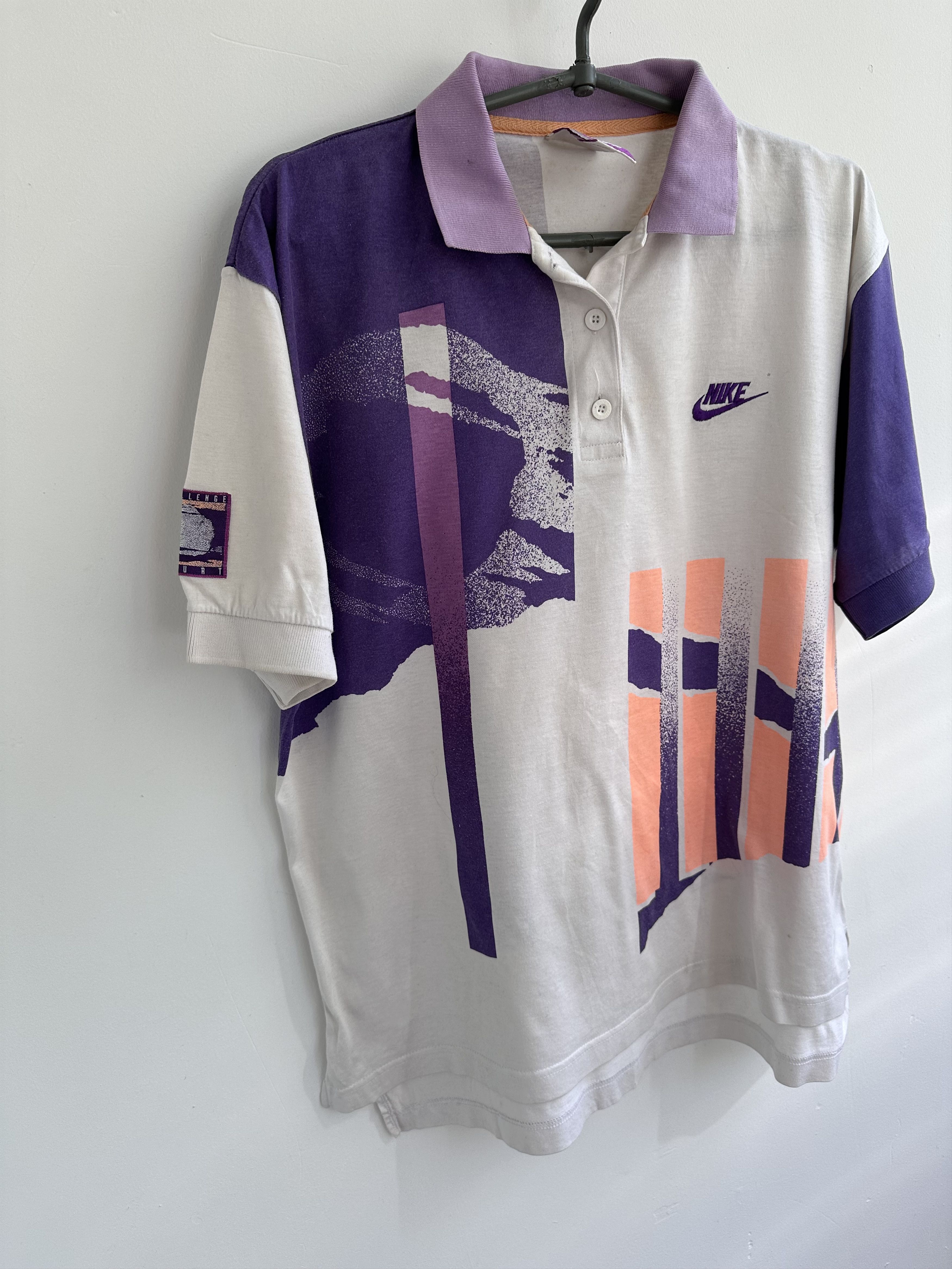 Nike × Vintage Vintage Nike Challenge Court Agassi T shirt Size US M / EU 48-50 / 2 - 2 Thumbnail