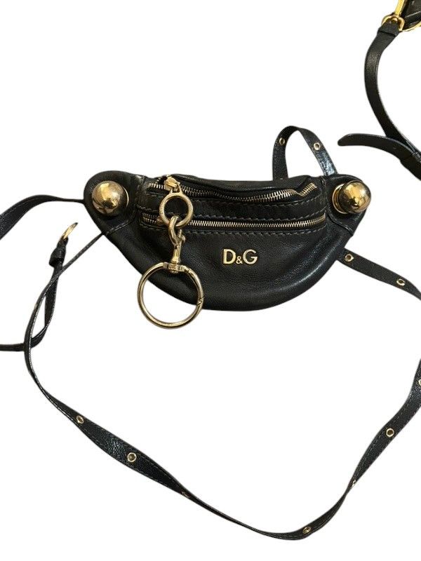 Dolce & Gabbana D&G Black Leather Mini Bag with Gold Hardware, Early 2000s Size ONE SIZE - 1 Thumbnail