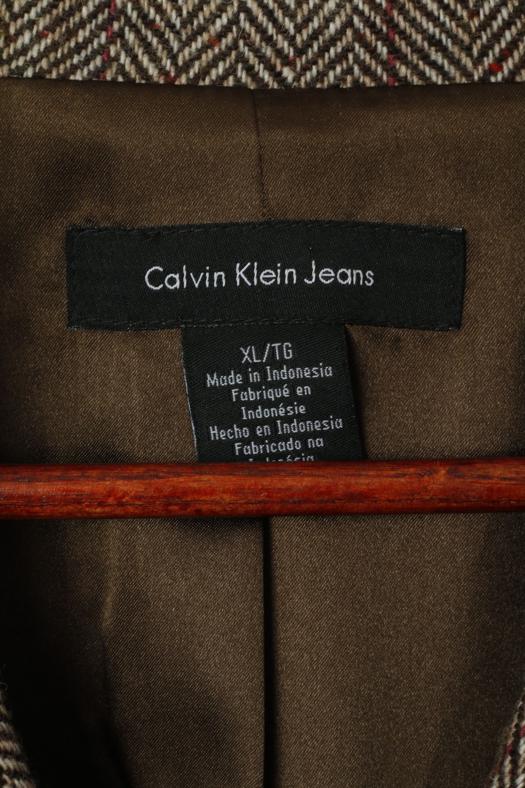 Calvin Klein Calvin Klein Jeans Men XL Jacket Brown Wool 5523 Size US XL / EU 56 / 4 - 4 Thumbnail