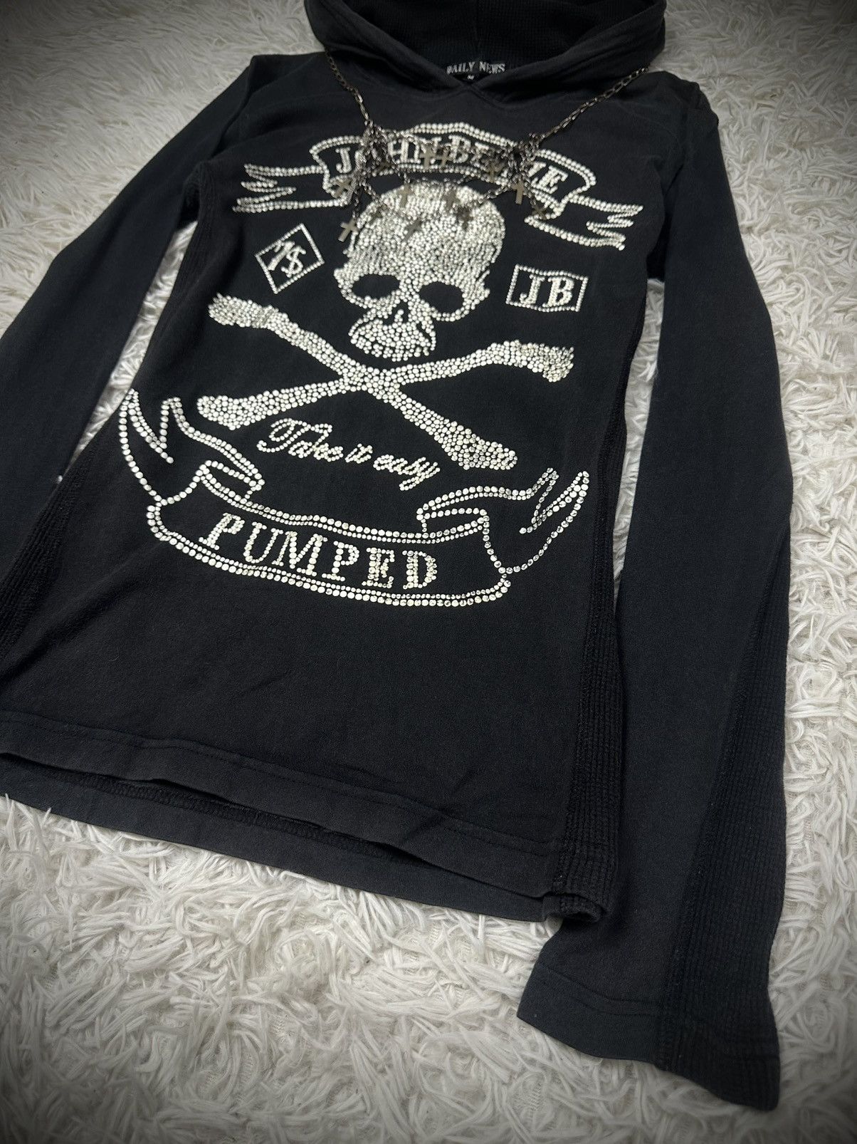 Hysteric Glamour × Undercover rare 2000s daily news skull vkei hoodie Size US M / EU 48-50 / 2 - 2 Thumbnail