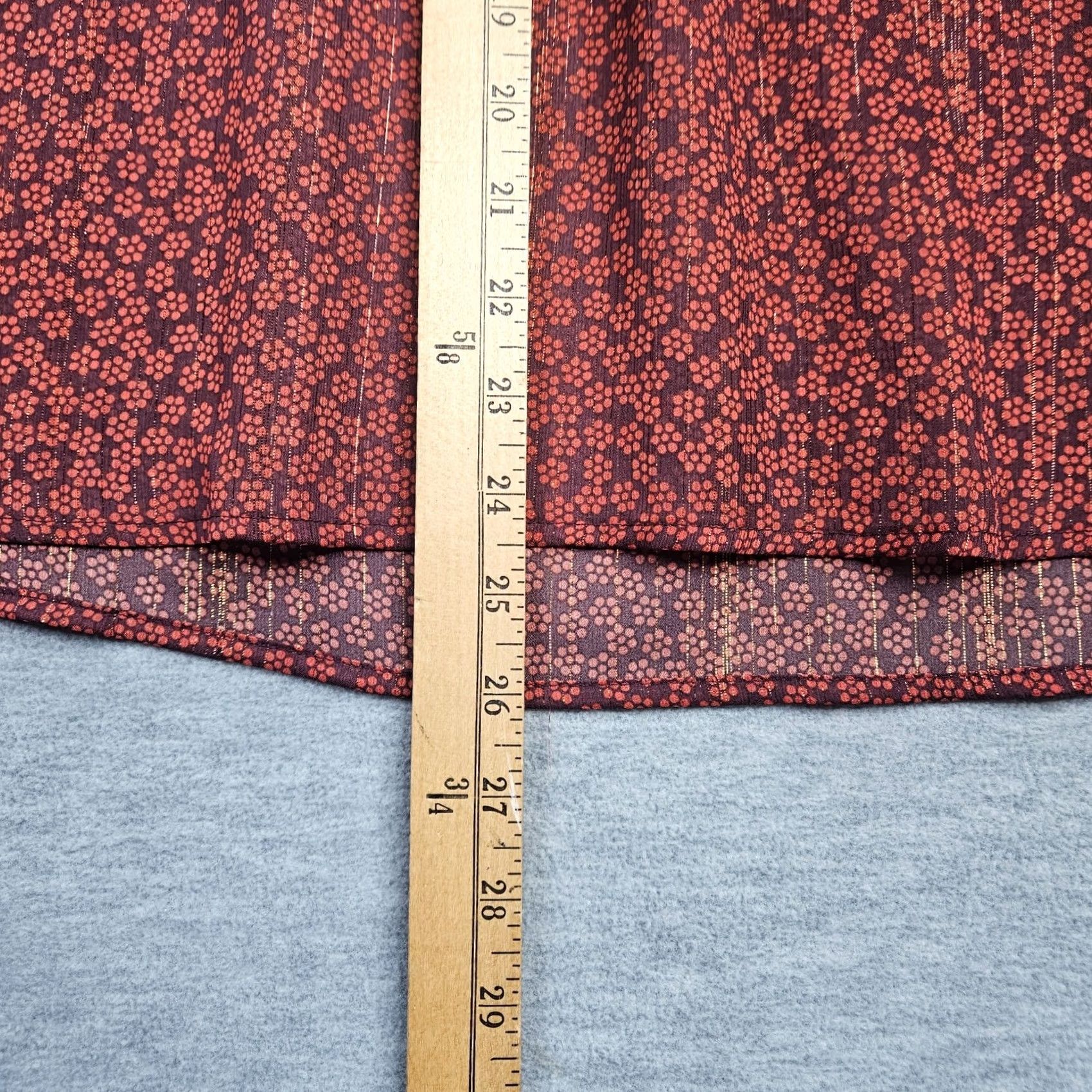Vintage LC LAUREN CONRAD Pintuck Peasant Blouse Red Sz M Womens Regular 3/4 Sleeve Casual Shirt Brand LC Lauren Conrad Size M / US 6-8 / IT 42-44 - 8 Thumbnail