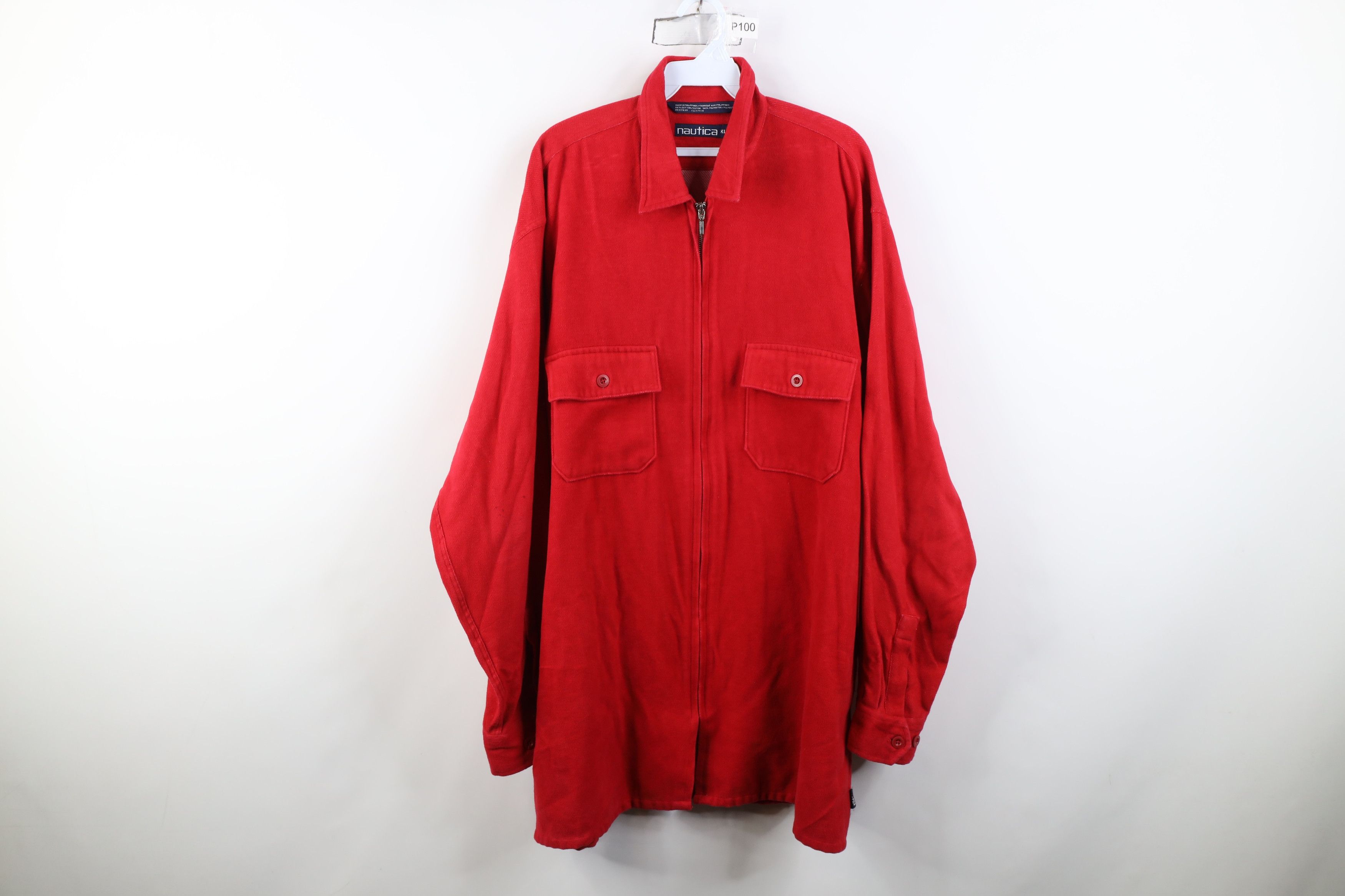 Nautica Vintage 90s Nautica Full Zip Collared Shirt Jacket Jac Shirt Size US XL / EU 56 / 4 - 1 Thumbnail