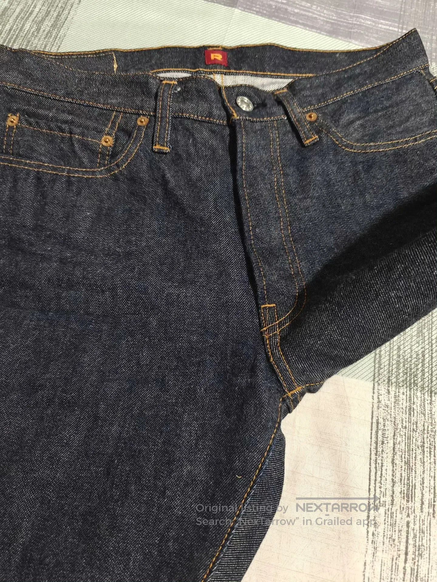 RESOLUTE RESOLUTE 710 Retro Slim Straight Raw Jeans. Size US 32 / EU 48 - 4 Thumbnail