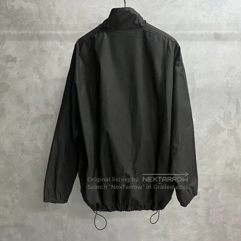 Balenciaga Black Logo Zip Sun Jacket.