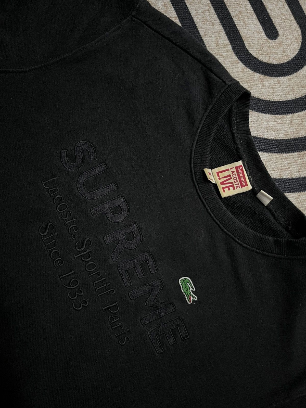 Lacoste × Supreme SUPREME X LACOSTE SWEATSHIRT EMBROIDERED LOGO DISCOLOURED Size US M / EU 48-50 / 2 - 7 Thumbnail
