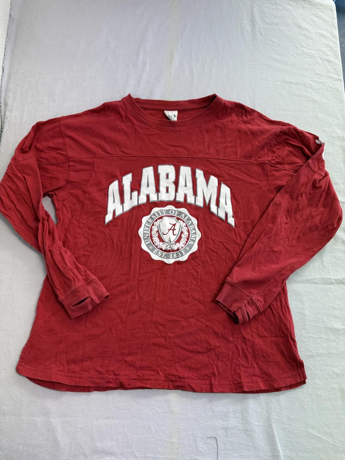 Designer Faded University of Alabama T-shirt Long Sleeve Merch - M Size US M / EU 48-50 / 2 - 1 Thumbnail