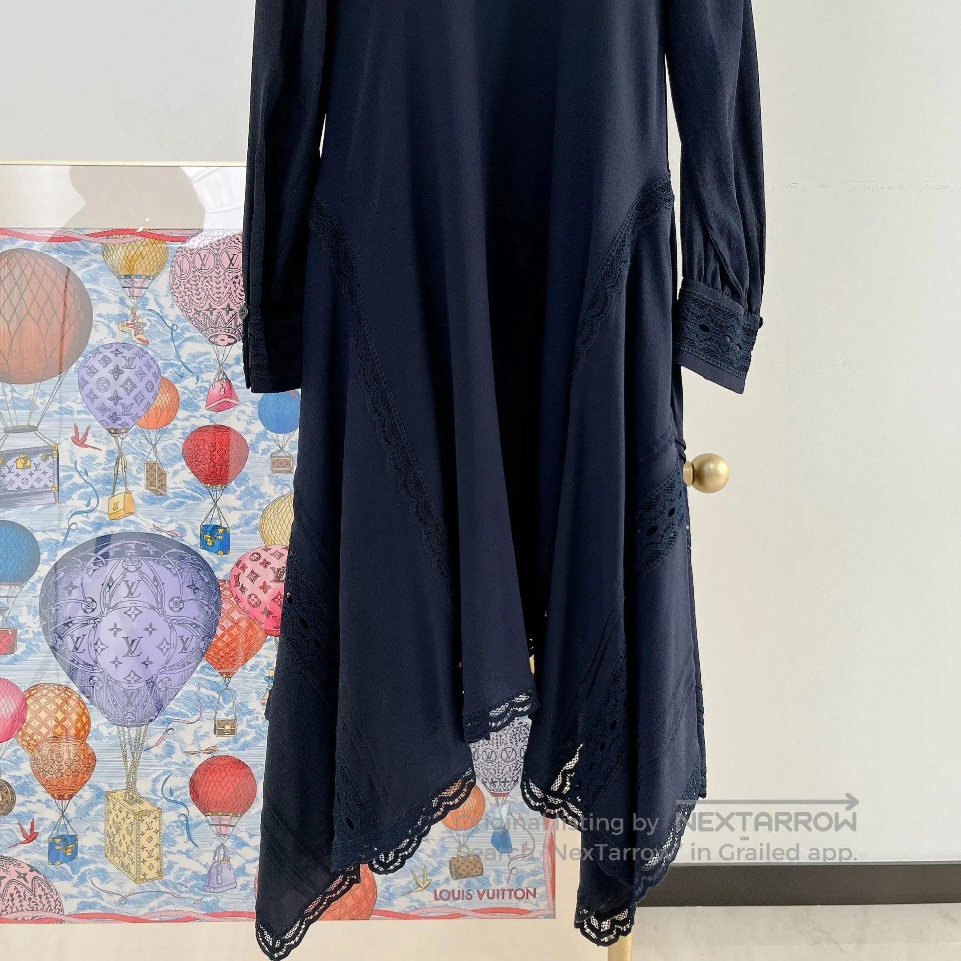 Chloe Chloe Navy Blue Silk Dress. Size XXS / US 00 / IT 34 - 6 Thumbnail