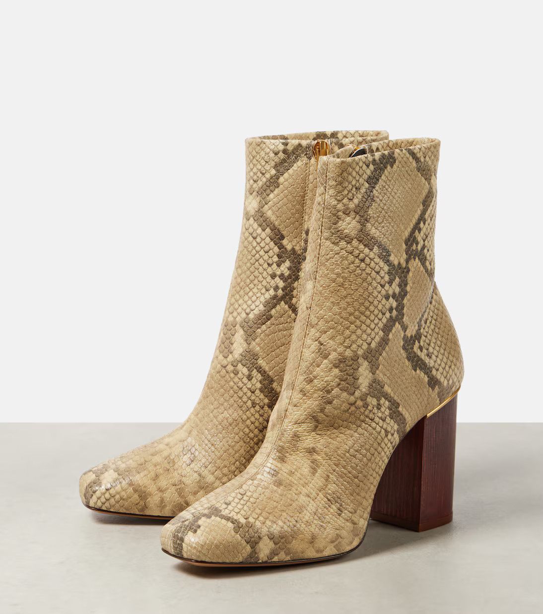 Chloe o1y0825 Leather Ankle Boots in Sand Size US 10 / IT 40 - 2 Thumbnail