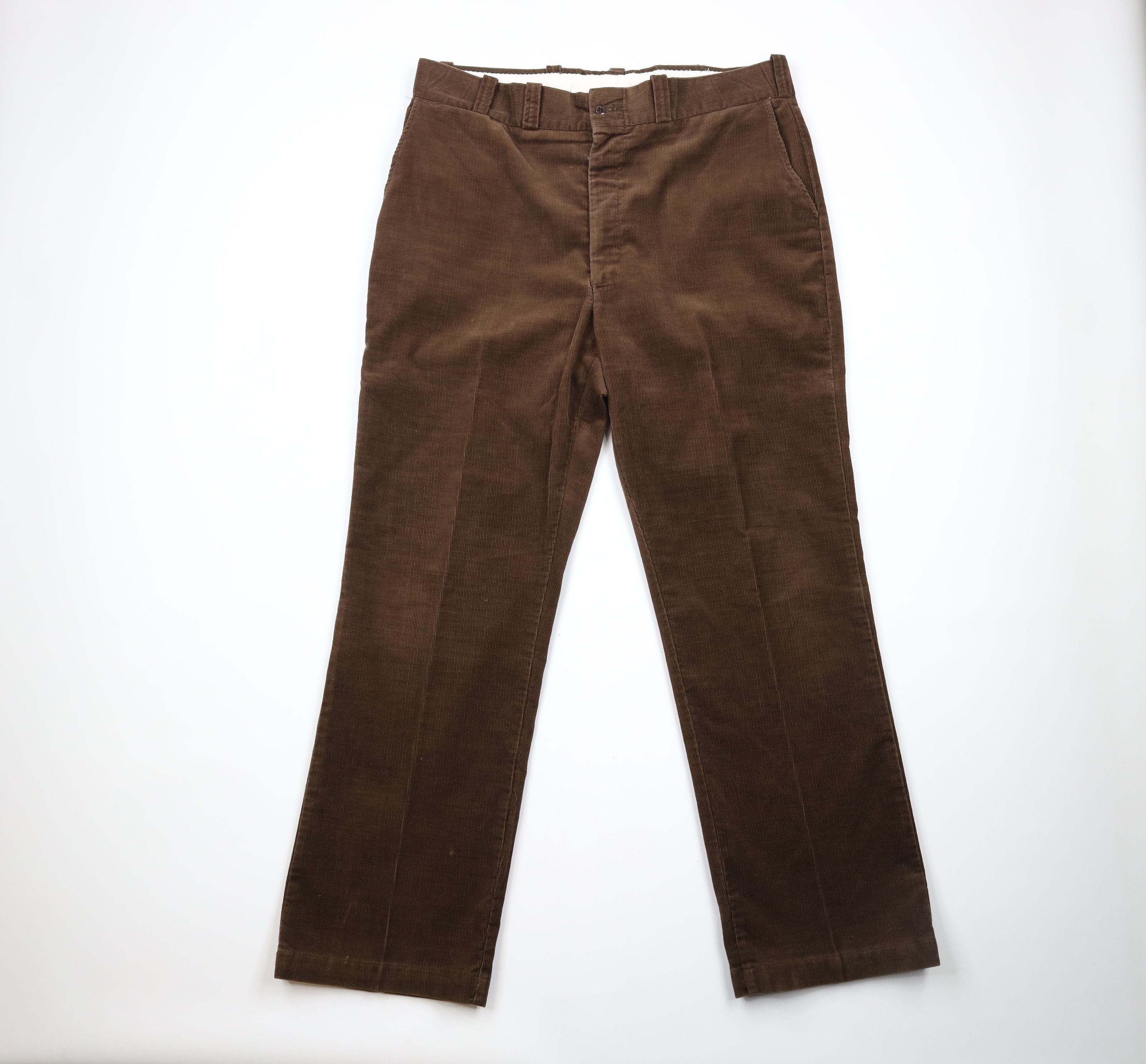 image of 70's Big Mac Bell Bottoms Corduroy Pants Brown Usa, Men's (Size 40)