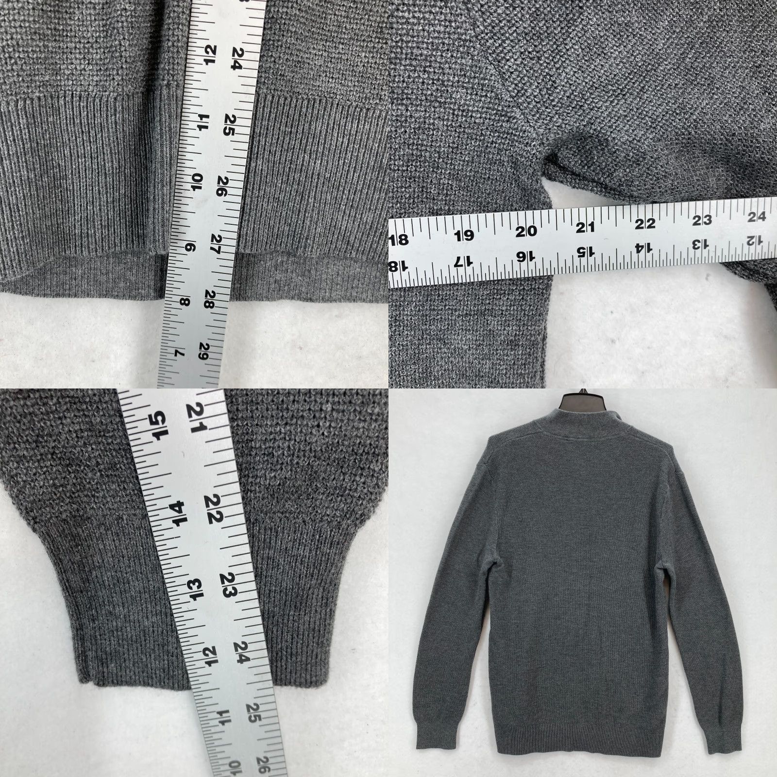 Liz Claiborne Claiborne Performance Quarter Zip Sweatshirt Mens Large Gray Thermolite Knit NWT Size US L / EU 52-54 / 3 - 8 Thumbnail