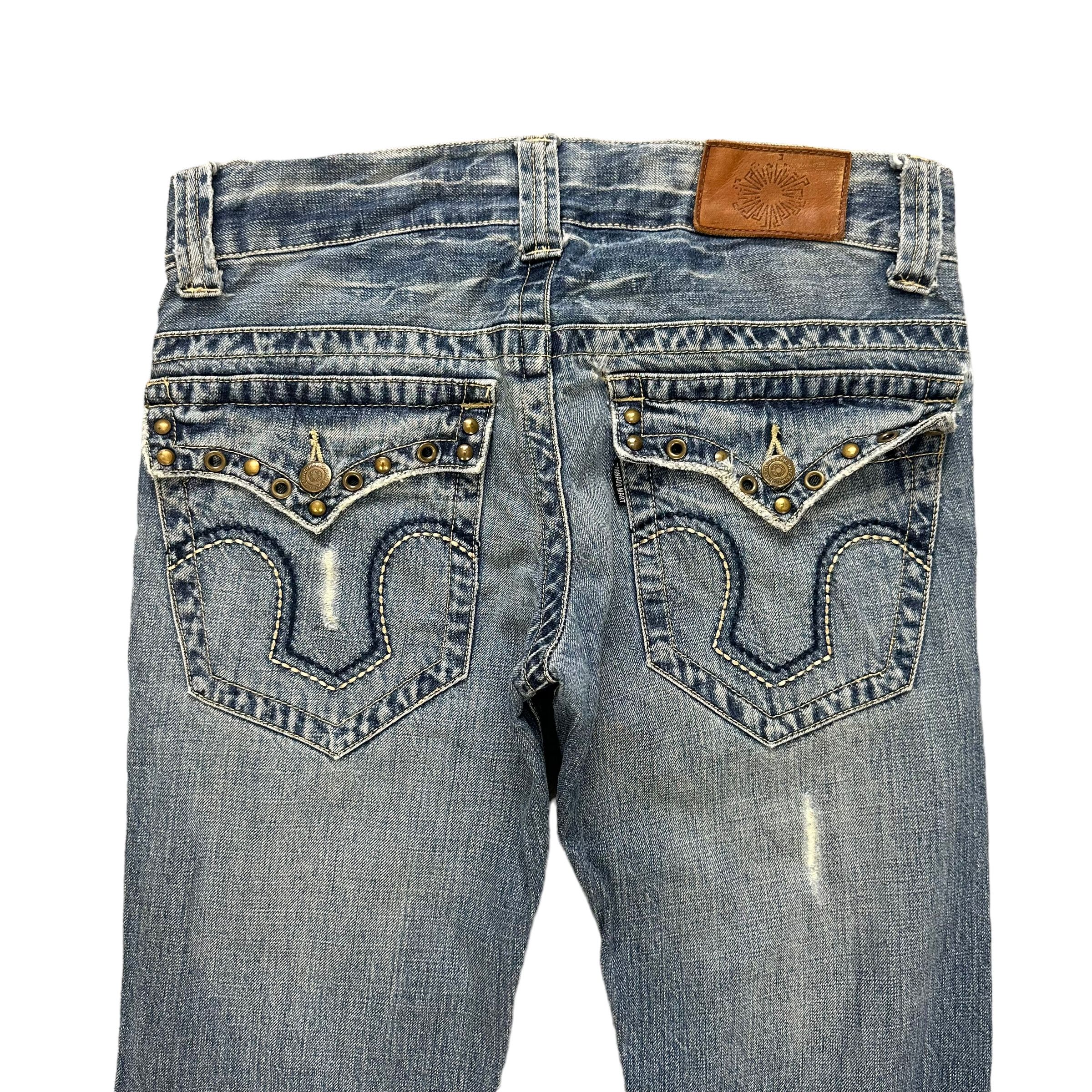 Tornado Mart TORNADO MART TWISTED FLARE STUDDED DISTRESSED JEAN #8505-012 Size 31" - 13 Thumbnail