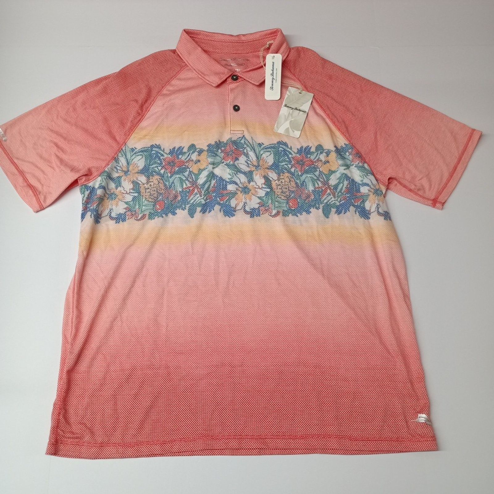 Tommy Bahama Tommy Bahama Polo Shirt Floral Island Zone Men Size 2XL Pink Size US XXL / EU 58 / 5 - 1 Thumbnail