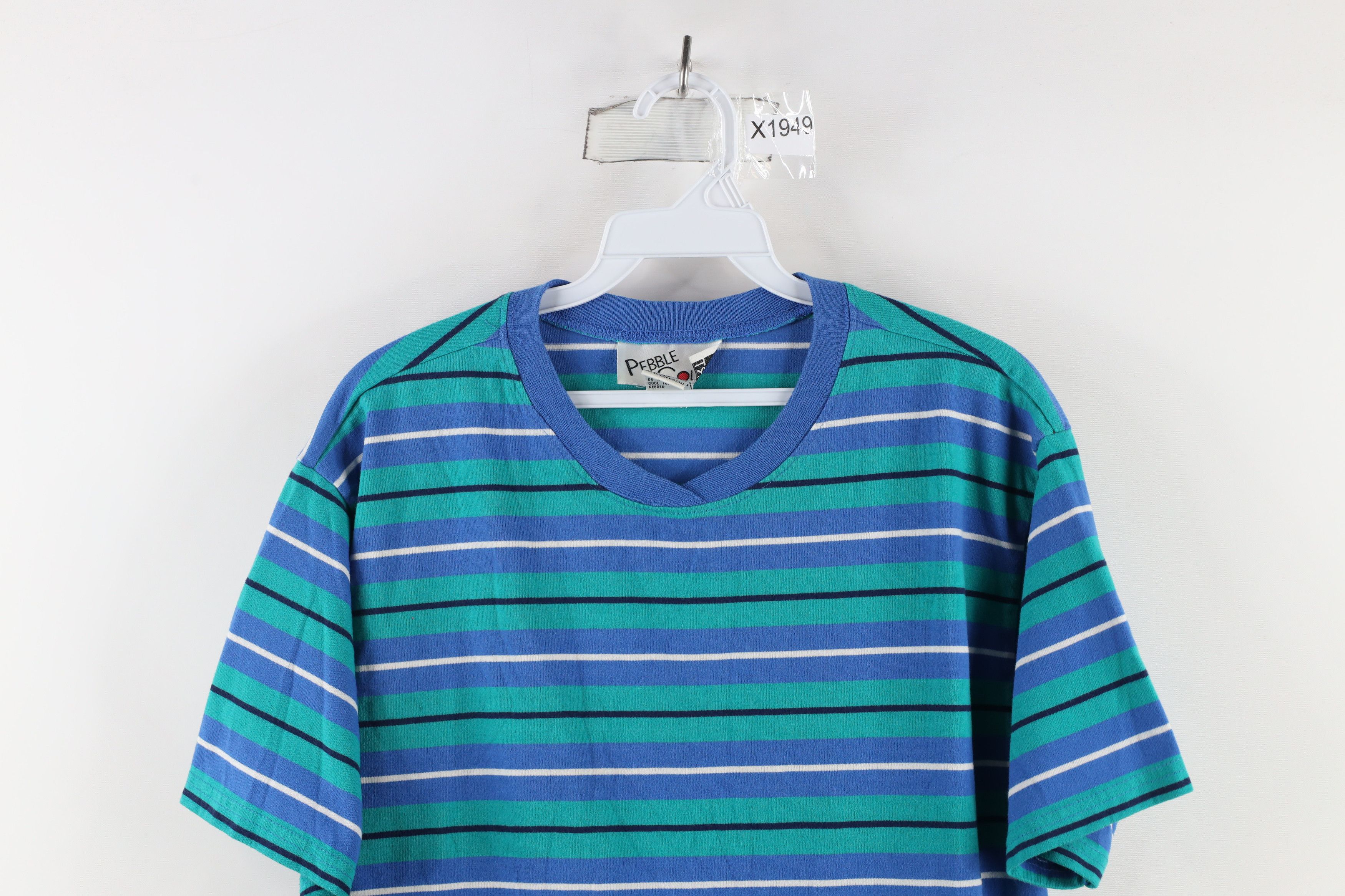 Vintage Vintage 90s Streetwear Faded Striped Short Sleeve T-Shirt Size US M / EU 48-50 / 2 - 2 Thumbnail