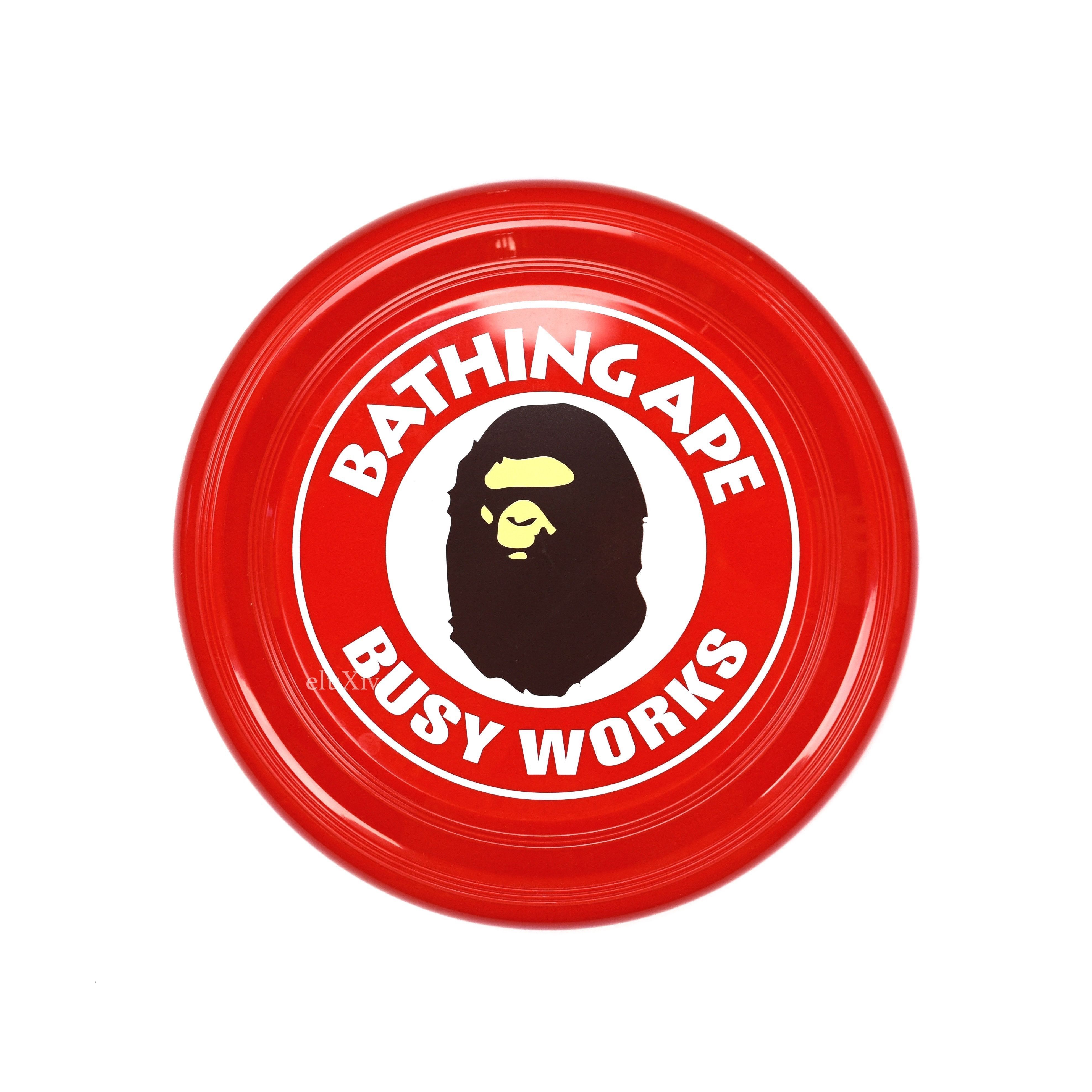 Bape Red Busy Works Logo Frisbee Size ONE SIZE - 1 Preview