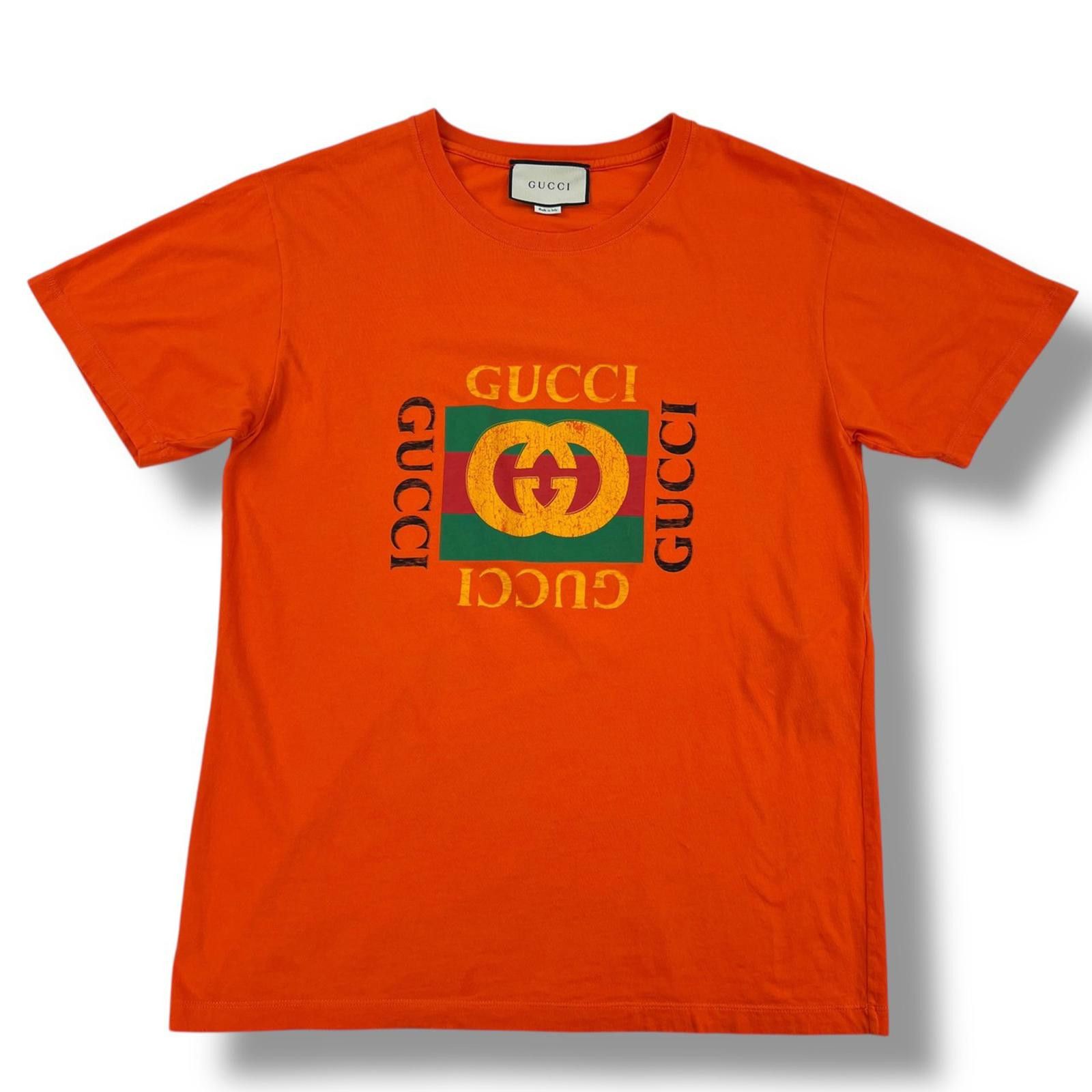 Gucci Gucci Printed Logo Orange T Shirt Size US M / EU 48-50 / 2 - 2 Thumbnail