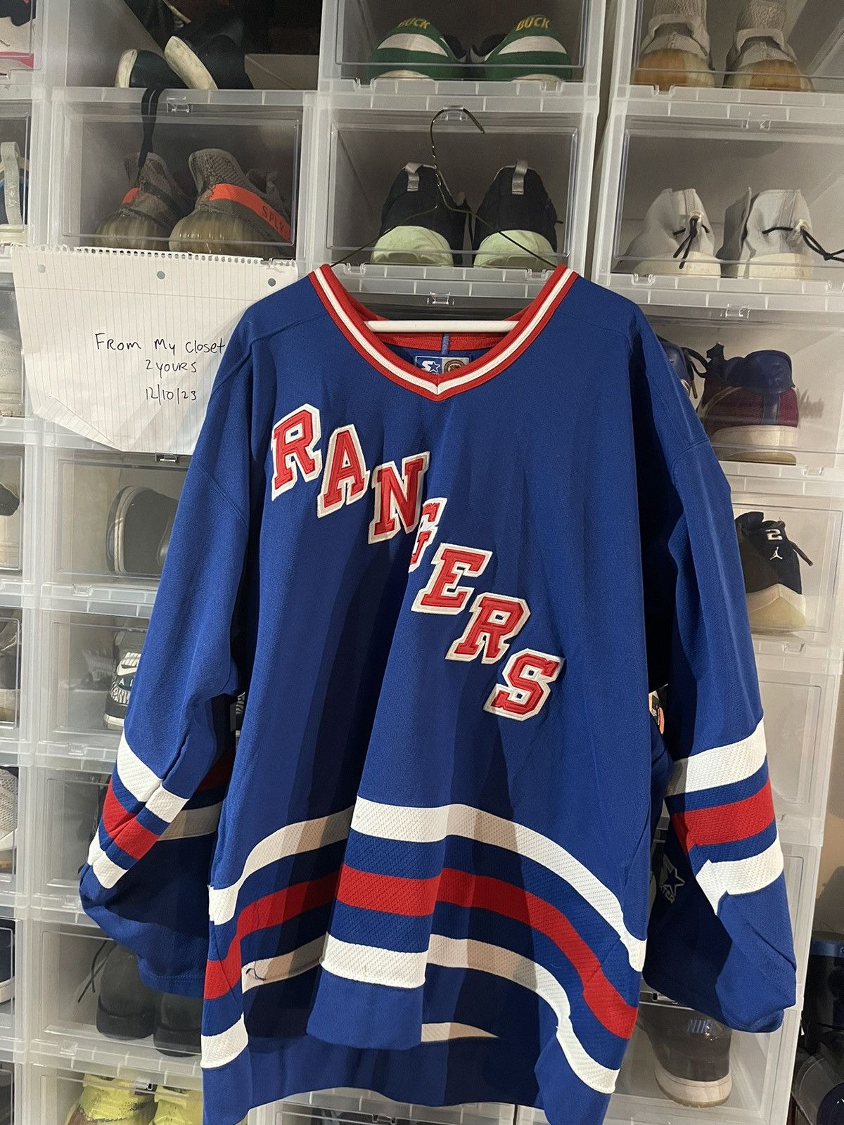 image of Starter New York Rangers Jersey in Blue, Men's (Size 2XL)