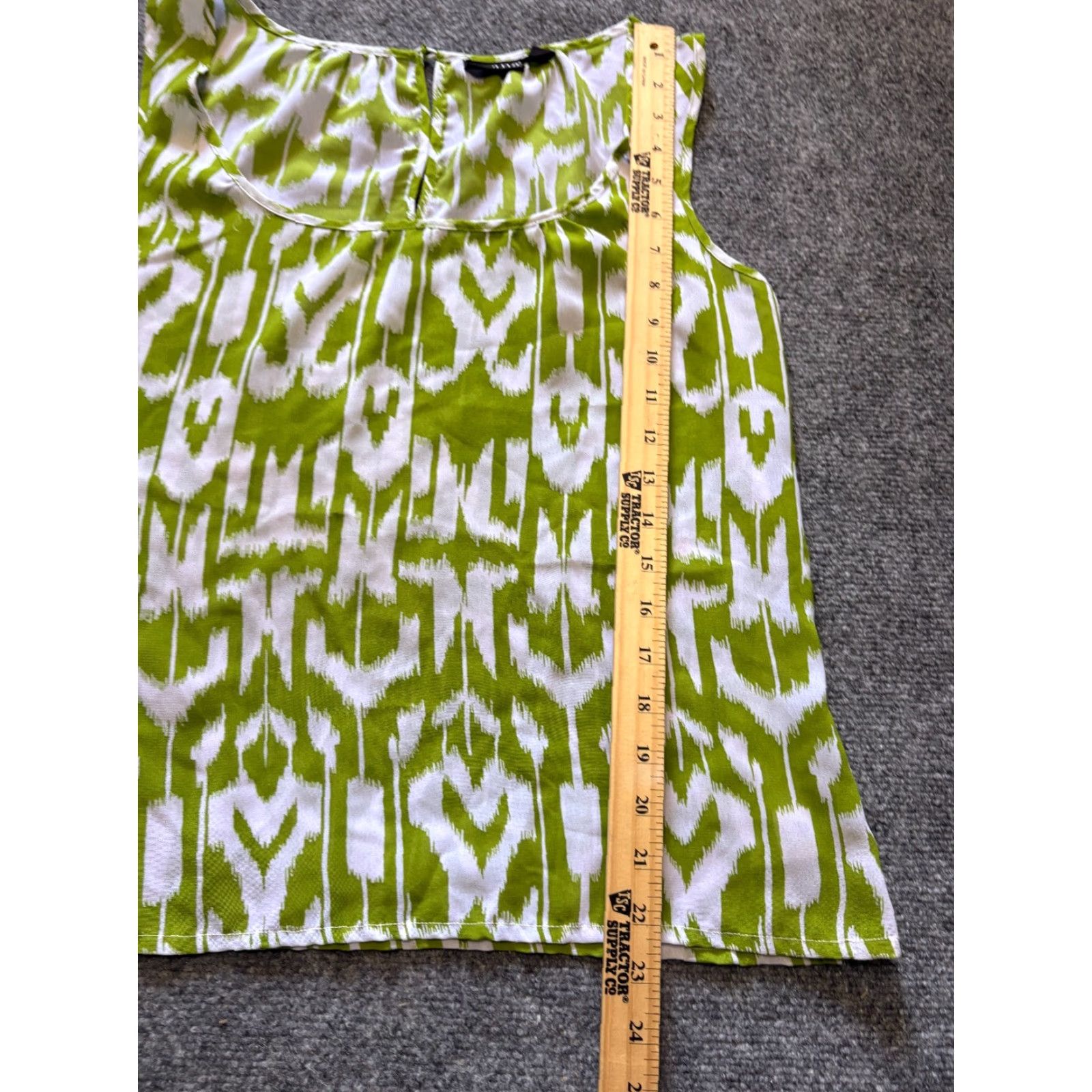 Vintage A.N.A. Blouse Womens M Green Sleeveless Light Weight Button Down Top Size M / US 6-8 / IT 42-44 - 2 Thumbnail