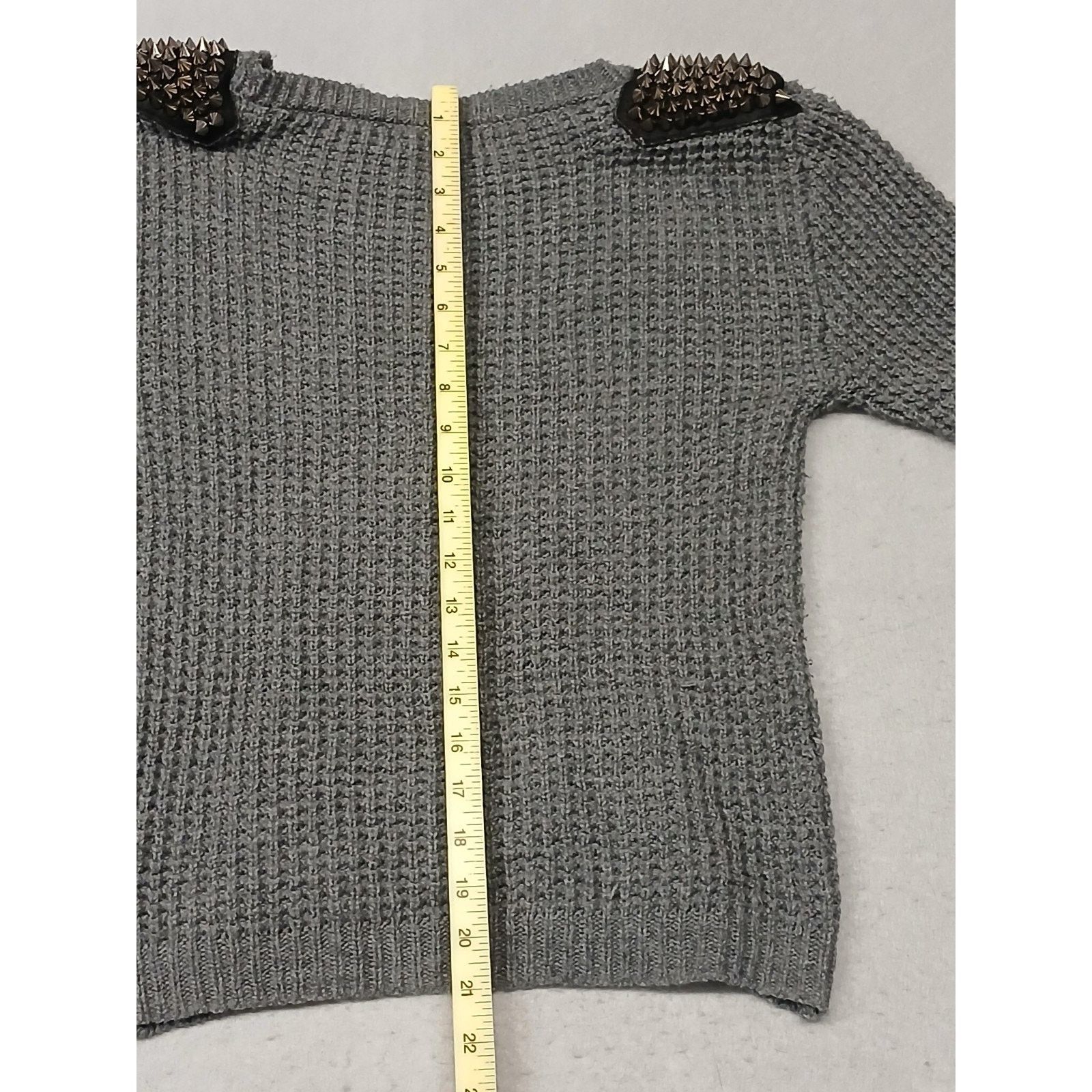 Other Love By Design (Medium) Unisex Gray Waffle Knit Sweatshirt Size M / US 6-8 / IT 42-44 - 7 Thumbnail