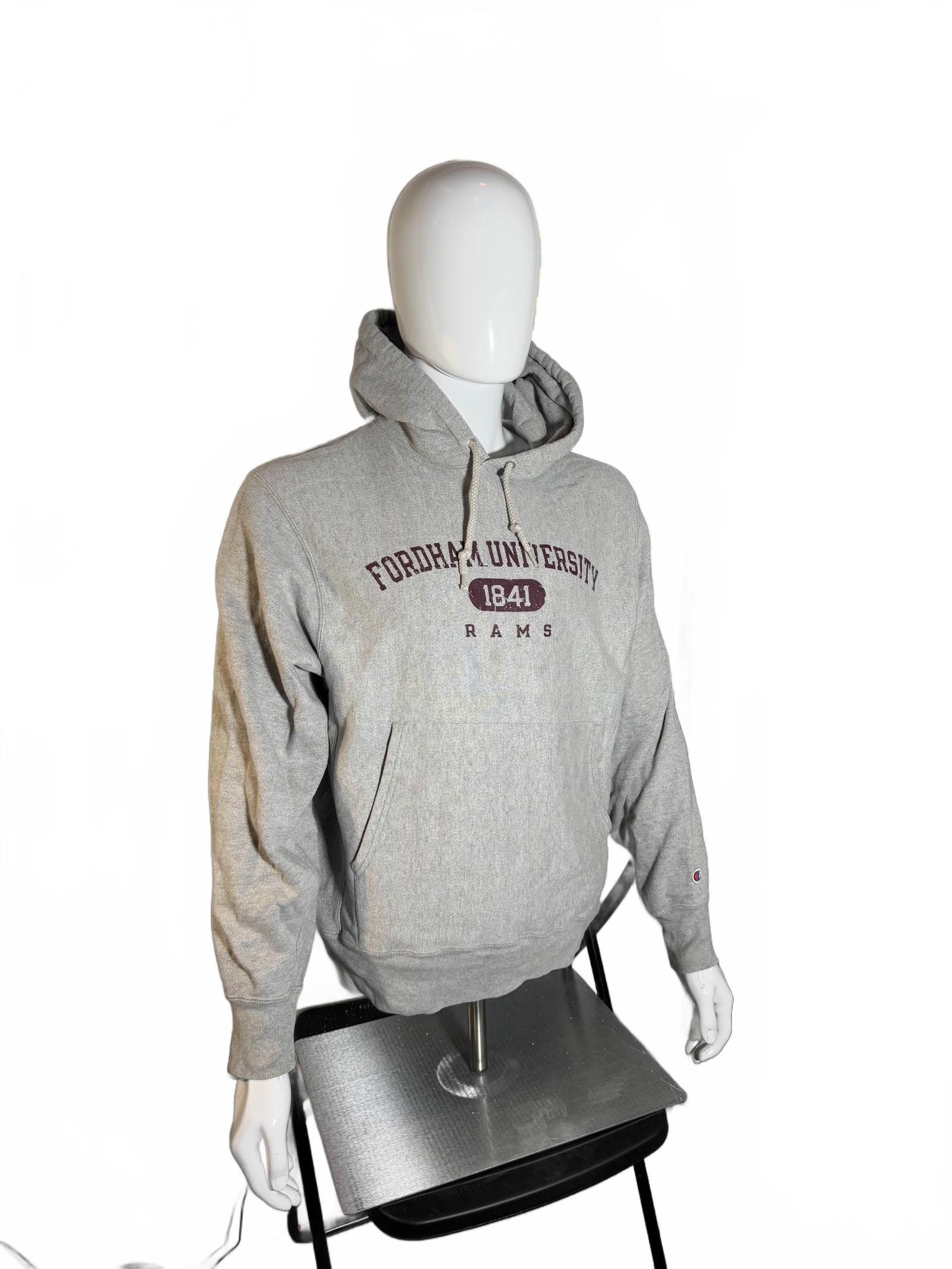 Champion Vintage Fordham University Rams Hoodie Grey Medium Size US M / EU 48-50 / 2 - 1 Thumbnail