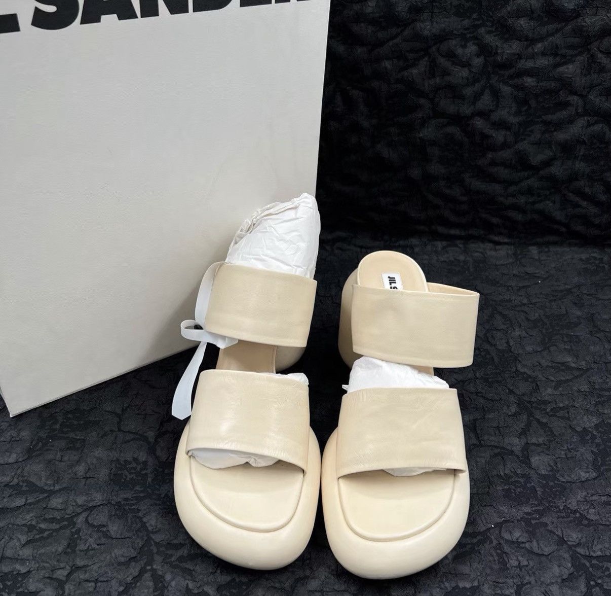 Jil Sander Jil Sander Milky White Platform High-Heel Sandals J41 Size US 7 / IT 37 - 1 Thumbnail