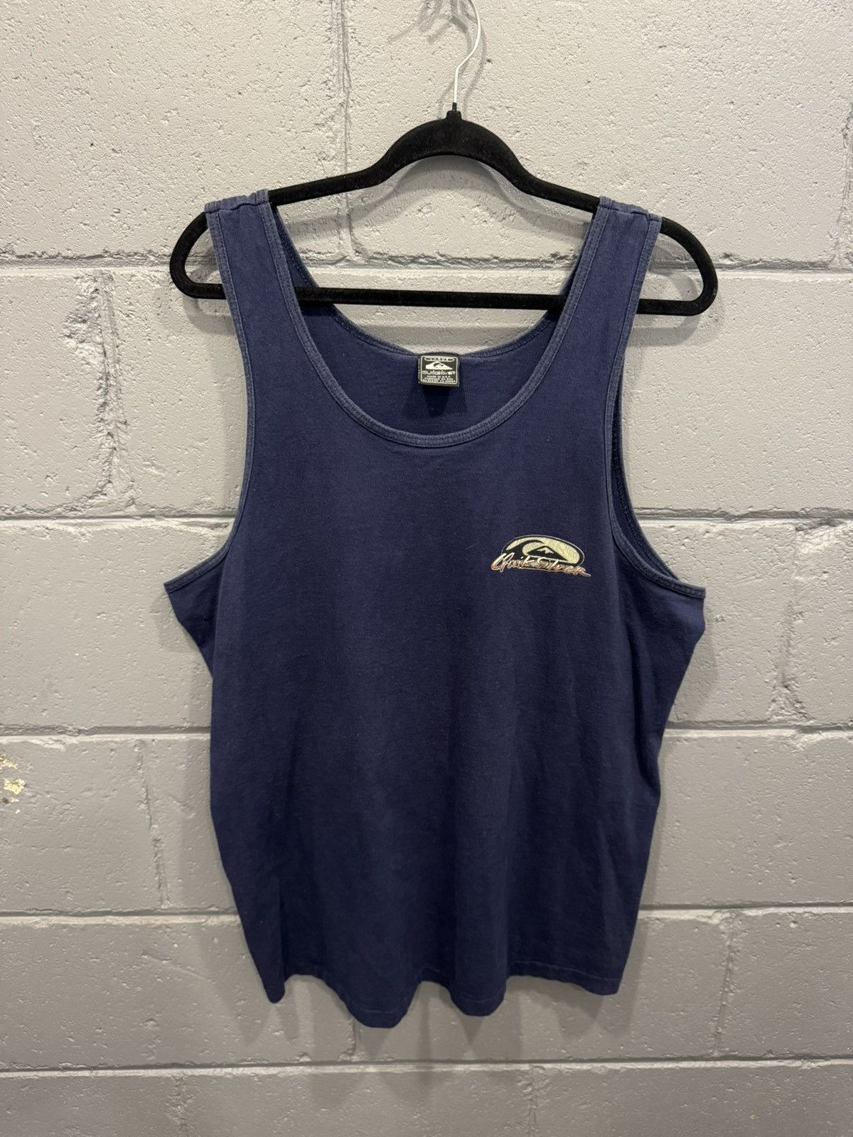Quiksilver Vintage navy blue made in usa 90s Quiksilver tank top Size US L / EU 52-54 / 3 - 1 Thumbnail