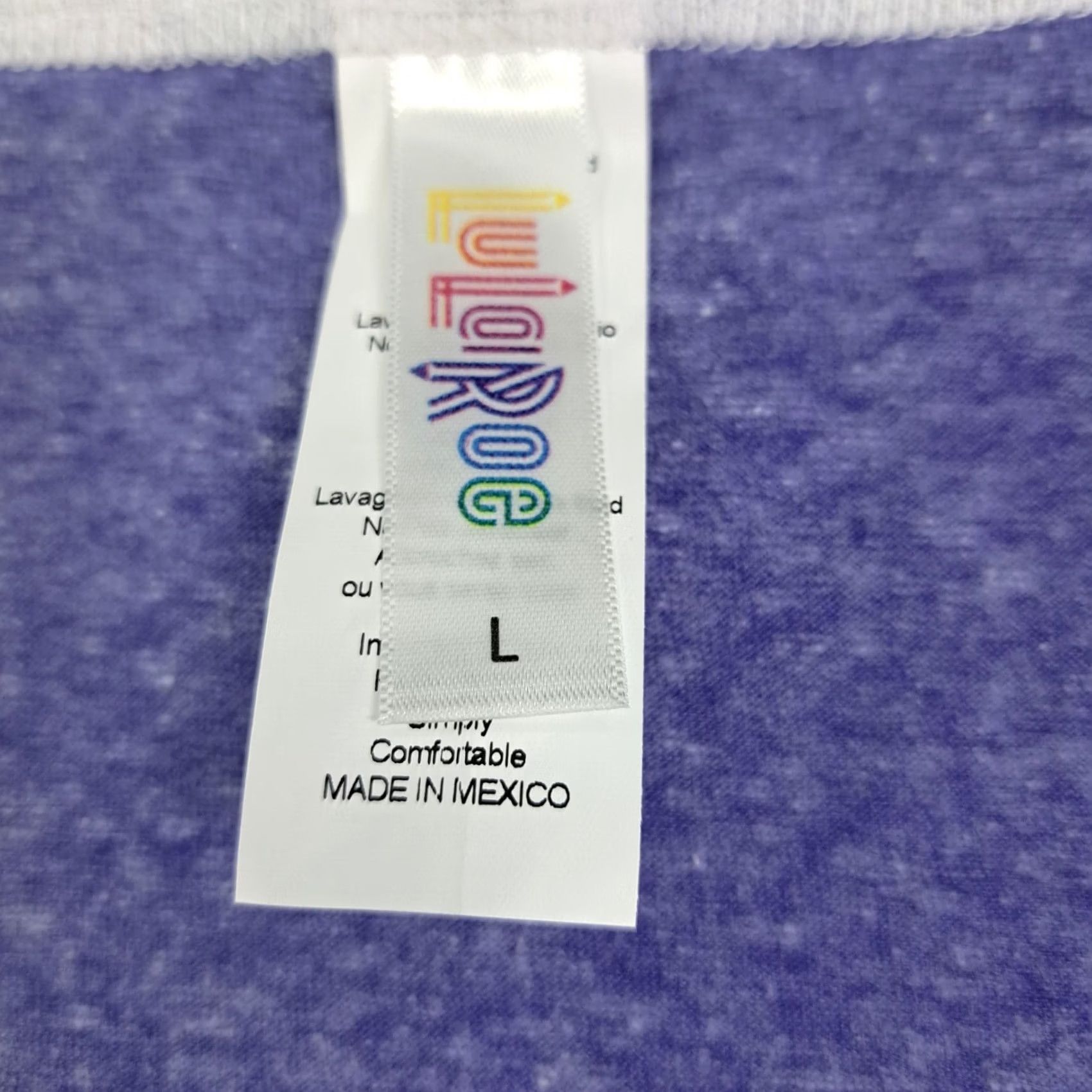 Vintage NWT LuLaRoe Classic Womens T Shirt Purple Large Scoop Neck Short Sleeve Knit Pullover Raglan Sleeve Traditional Tunic Style Mens? Size L / US 10 / IT 46 - 2 Thumbnail