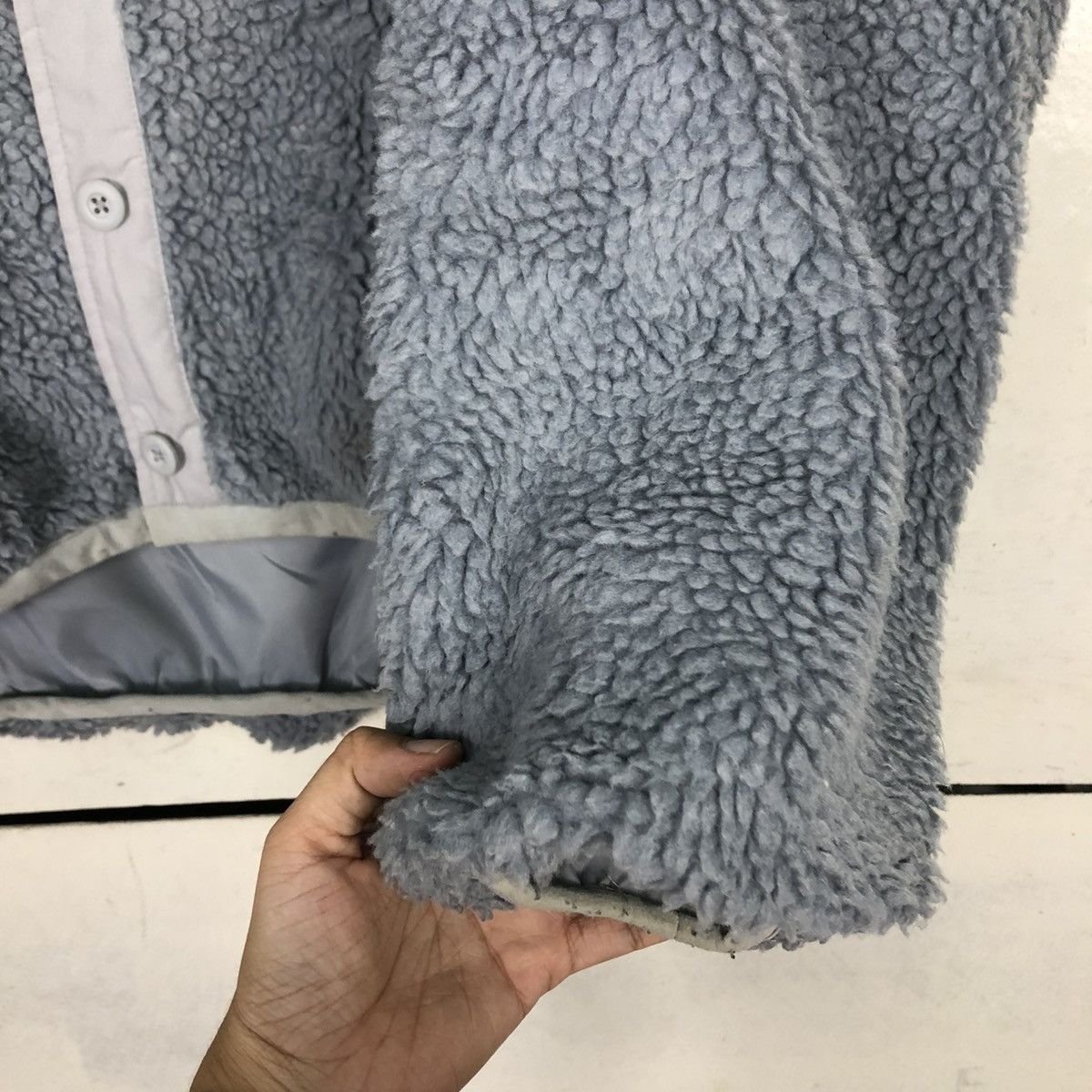 Alpha Industries 🔥VINTAGE DIP PILE FLEECE JACKET BUTTON ALPHA INDUSTRIES Size US M / EU 48-50 / 2 - 17 Thumbnail