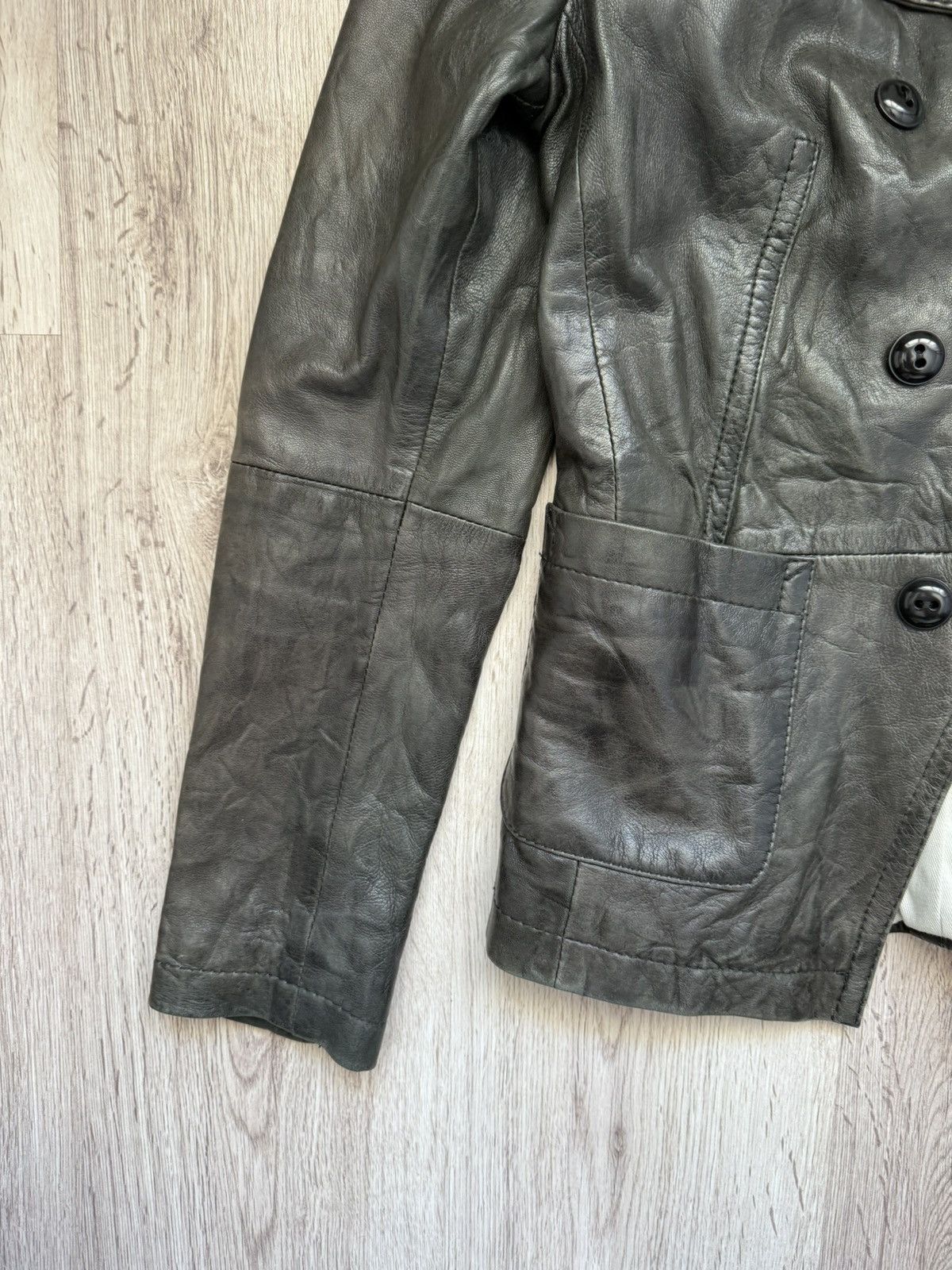 DRYKORN Drykorn NAKY Leather Jacket Ws Size 2 Green Double Breasted Size S / US 4 / IT 40 - 5 Thumbnail