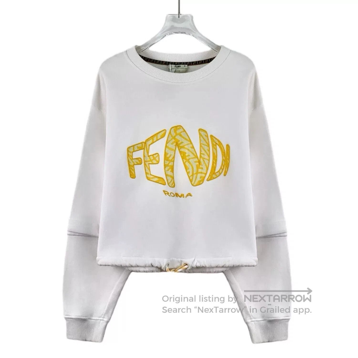 Fendi fendi white logo embroidered long sleeve sweatshirt. Size US S / EU 44-46 / 1 - 1 Thumbnail