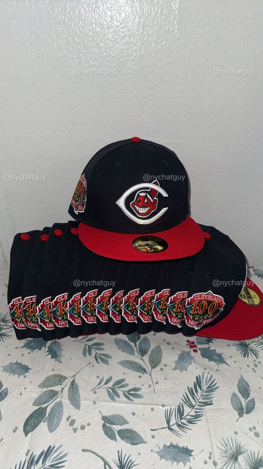 New Era New Era 59fifty Navy and red Chief Wahoo fitted hat Size ONE SIZE - 1 Thumbnail