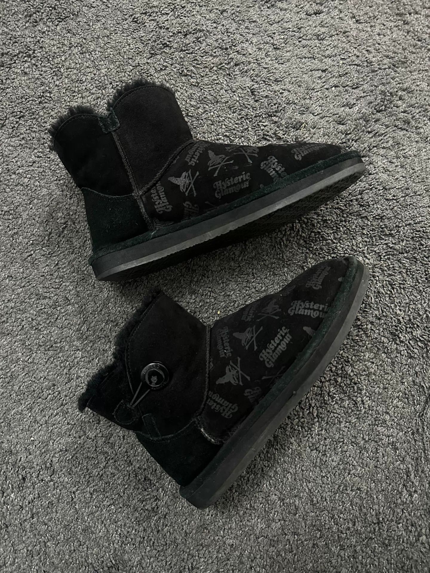 Hysteric Glamour × Ugg Hysteric Glamour Skull Ugg Boots | Grailed