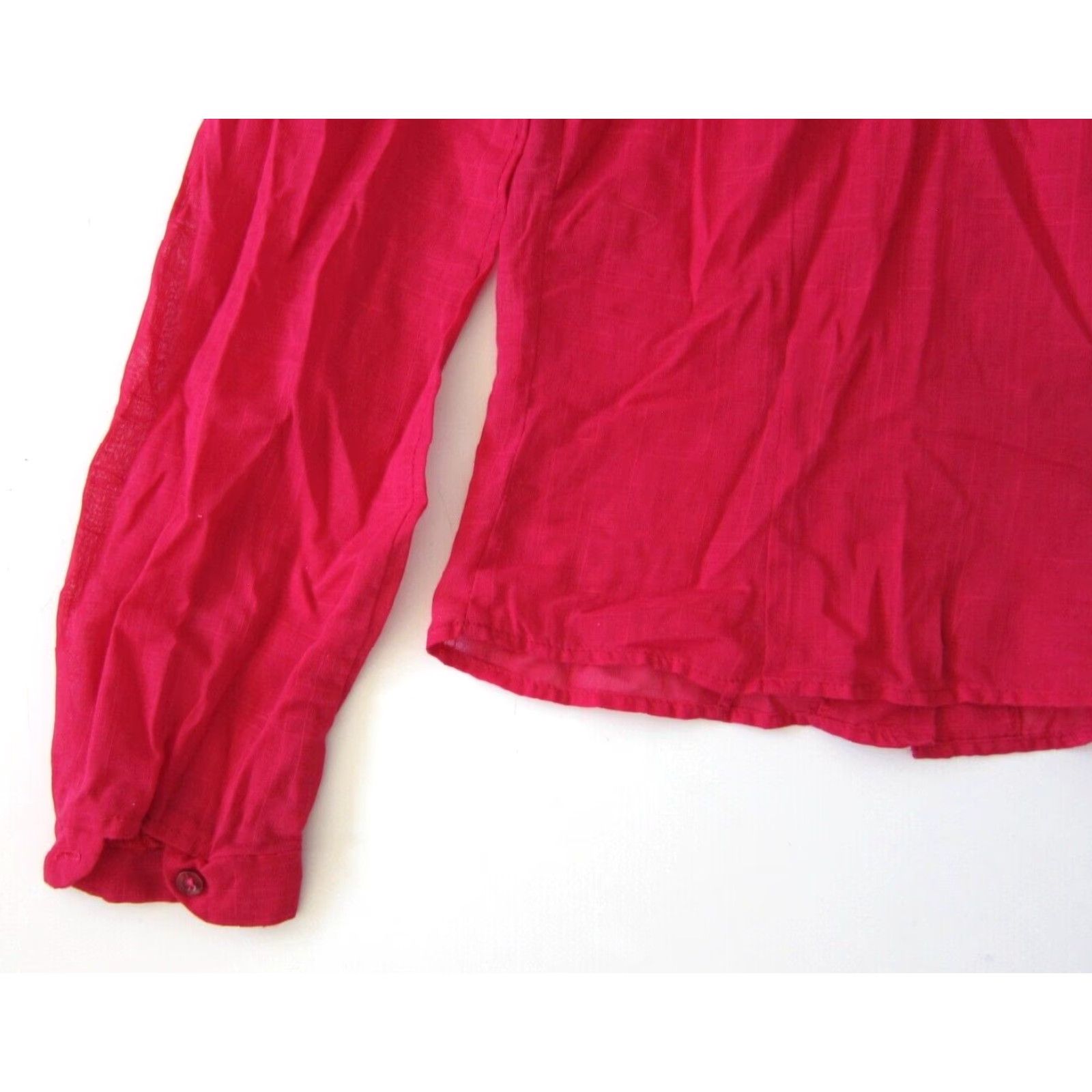 Pinko VINTAGE Nifty Blouse Shirt Women S-M Pink Long Sleeve Button Down Lace Neck 70s 80s 90s Mens Womens Size S / US 4 / IT 40 - 5 Thumbnail