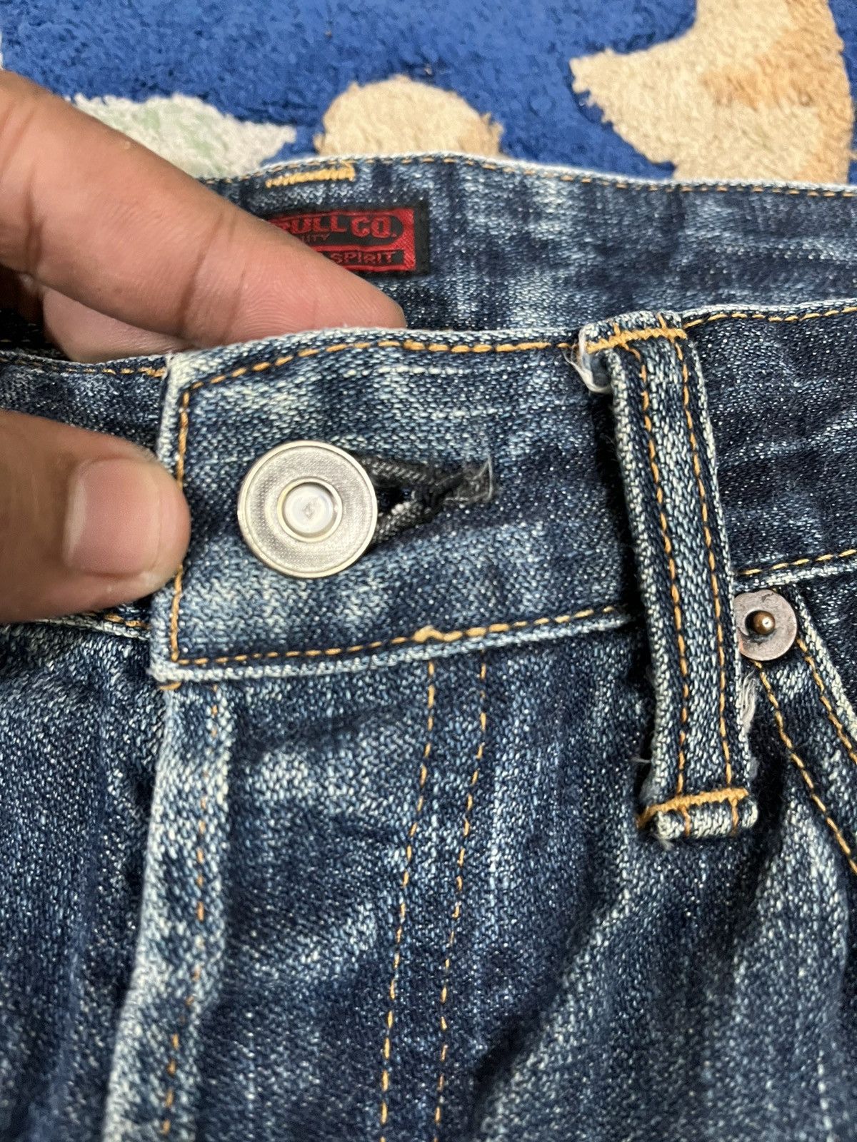 Johnbull Vintage Johnbull Kojima Flare Bootcut Indigo Denim Size US 31 - 7 Thumbnail