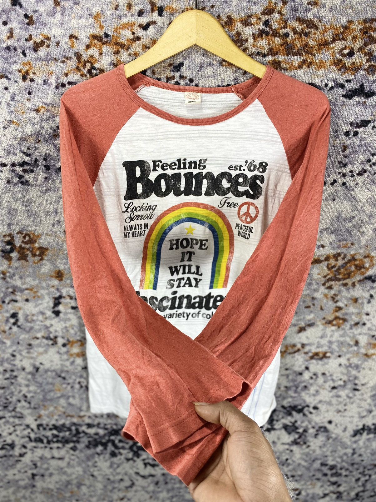 Japanese Brand Free Peaceful world est.68 Long Sleeve Surf Style Japan Size US M / EU 48-50 / 2 - 2 Thumbnail