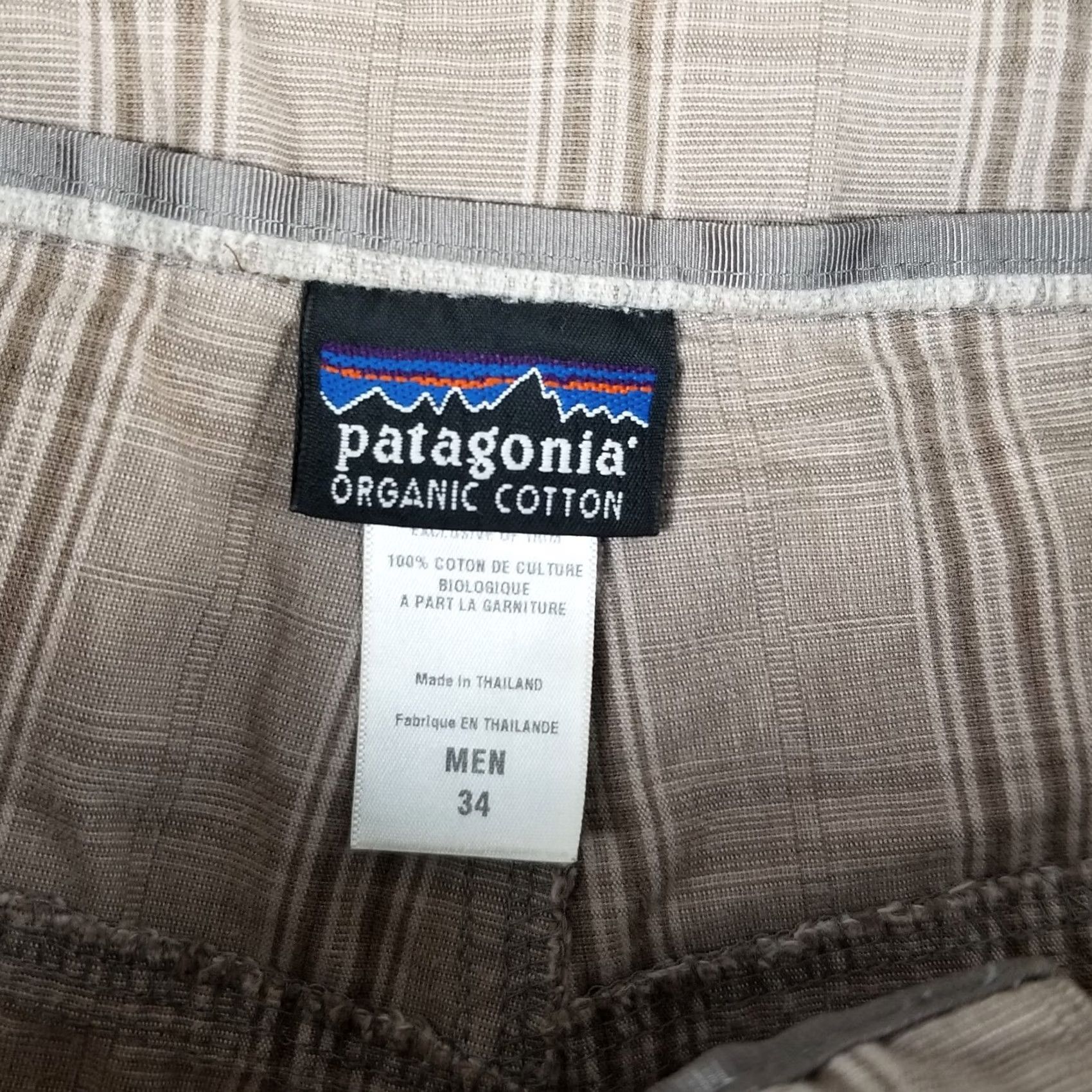 Patagonia Patagonia Cargo Shorts Men 34 Plaid Beige Organic Cotton Khaki, Casual, Regular Fit, 11in Inseam, Zip Fly, Pocket Size US 34 / EU 50 - 3 Thumbnail