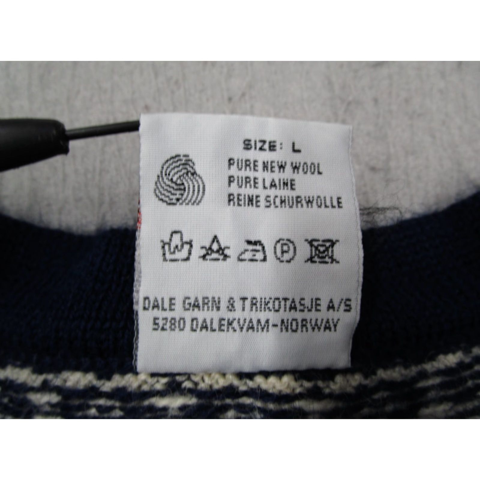 Dale Of Norway Dale Of Norway Sweater Mens Large White Wool Mock Neck Fair Isle Ski Pullover Size US L / EU 52-54 / 3 - 5 Thumbnail