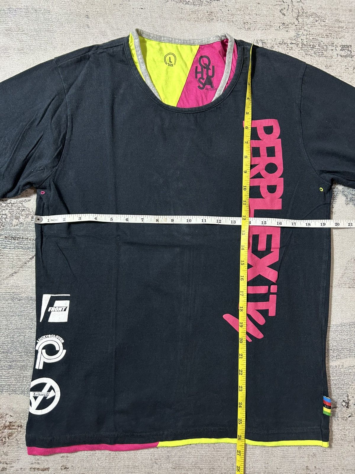 20471120 Japanese Double Layer Poem Rock longsleeve y2k Size US L / EU 52-54 / 3 - 6 Thumbnail