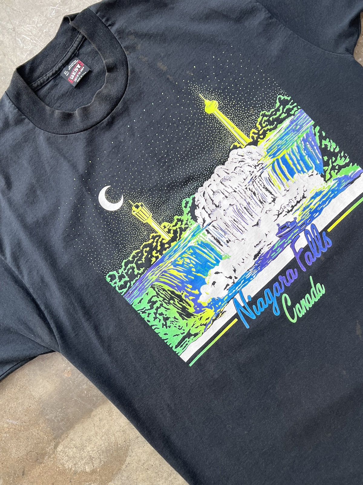 Vintage Vintage Single Stitch Niagara Falls Neon Vacation Tee XL Size US XL / EU 56 / 4 - 1 Thumbnail