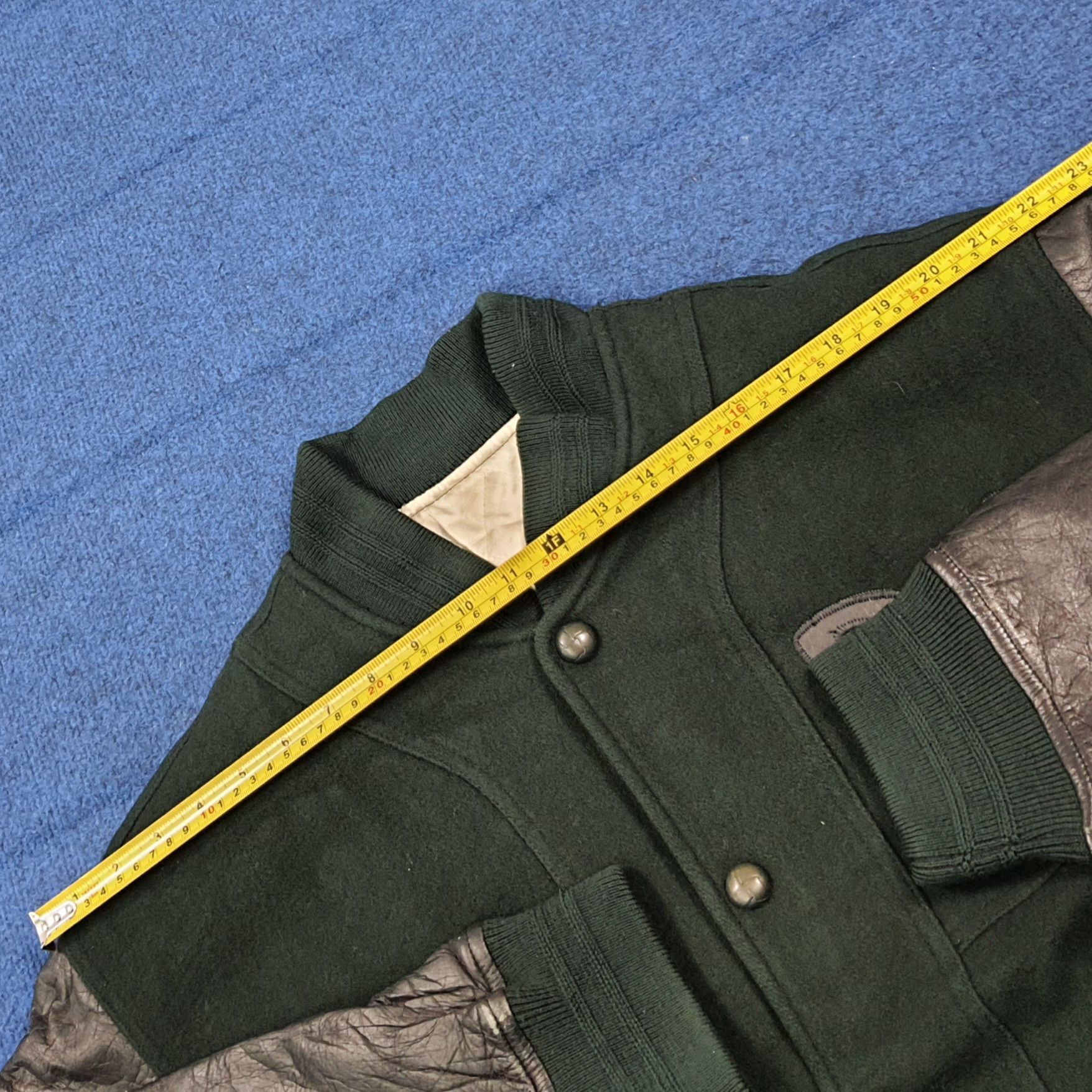 Japanese Brand Vintage 80s Pazzo Club Varsity Wool Leather Bomber C287N16 Size US L / EU 52-54 / 3 - 14 Thumbnail