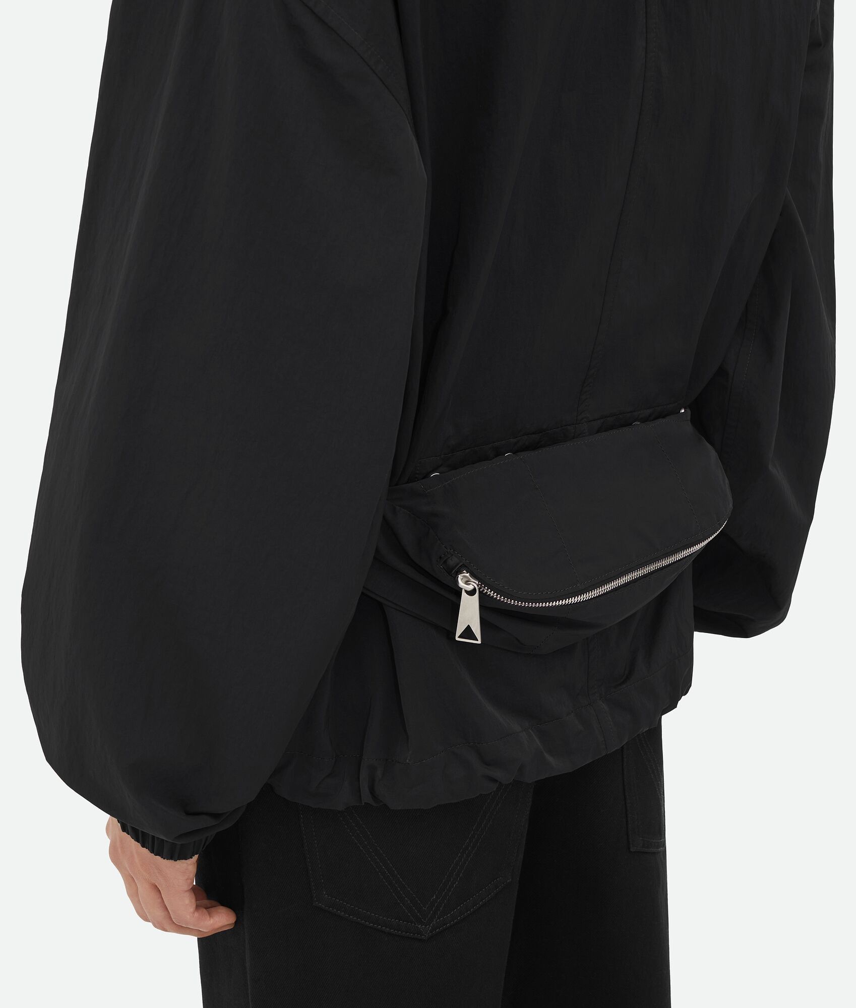 Bottega Veneta o1s1rm0925 Packable Tech Nylon Parka in Black Size US L / EU 52-54 / 3 - 5 Thumbnail