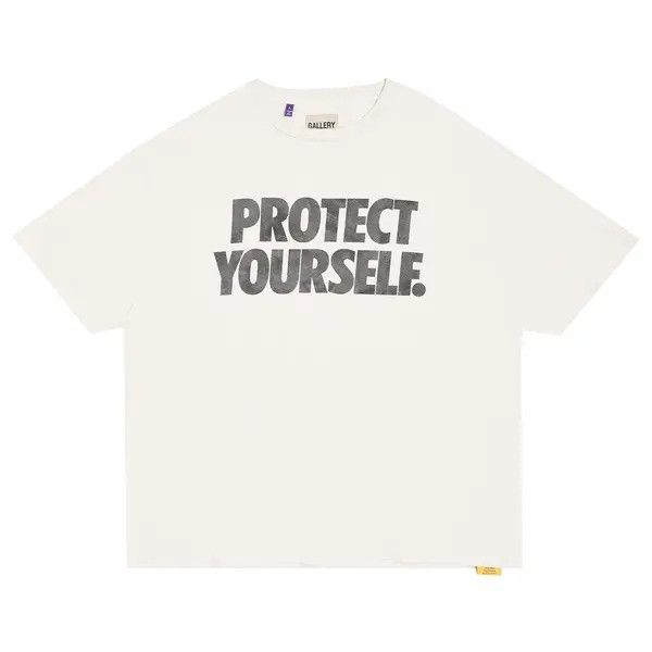 Gallery Dept. o1mle0326 Protect Yourself Tee Shirt in White Size US S / EU 44-46 / 1 - 1 Preview