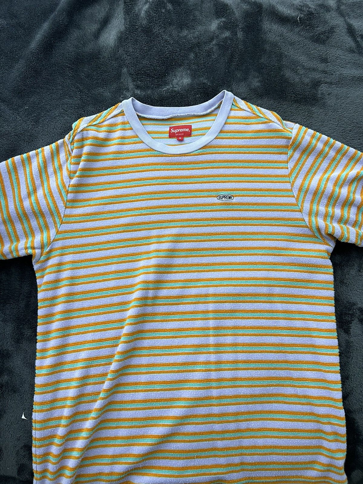 Supreme multi outlet stripe terry tee