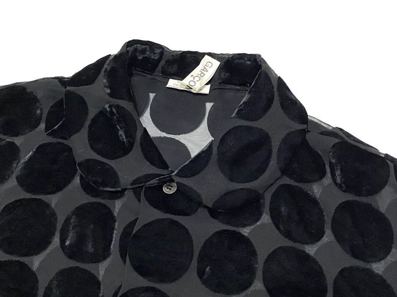 Comme des Garcons Comme Des Garcons Round flocked polka-dot mesh shirt Size S / US 4 / IT 40 - 6 Thumbnail