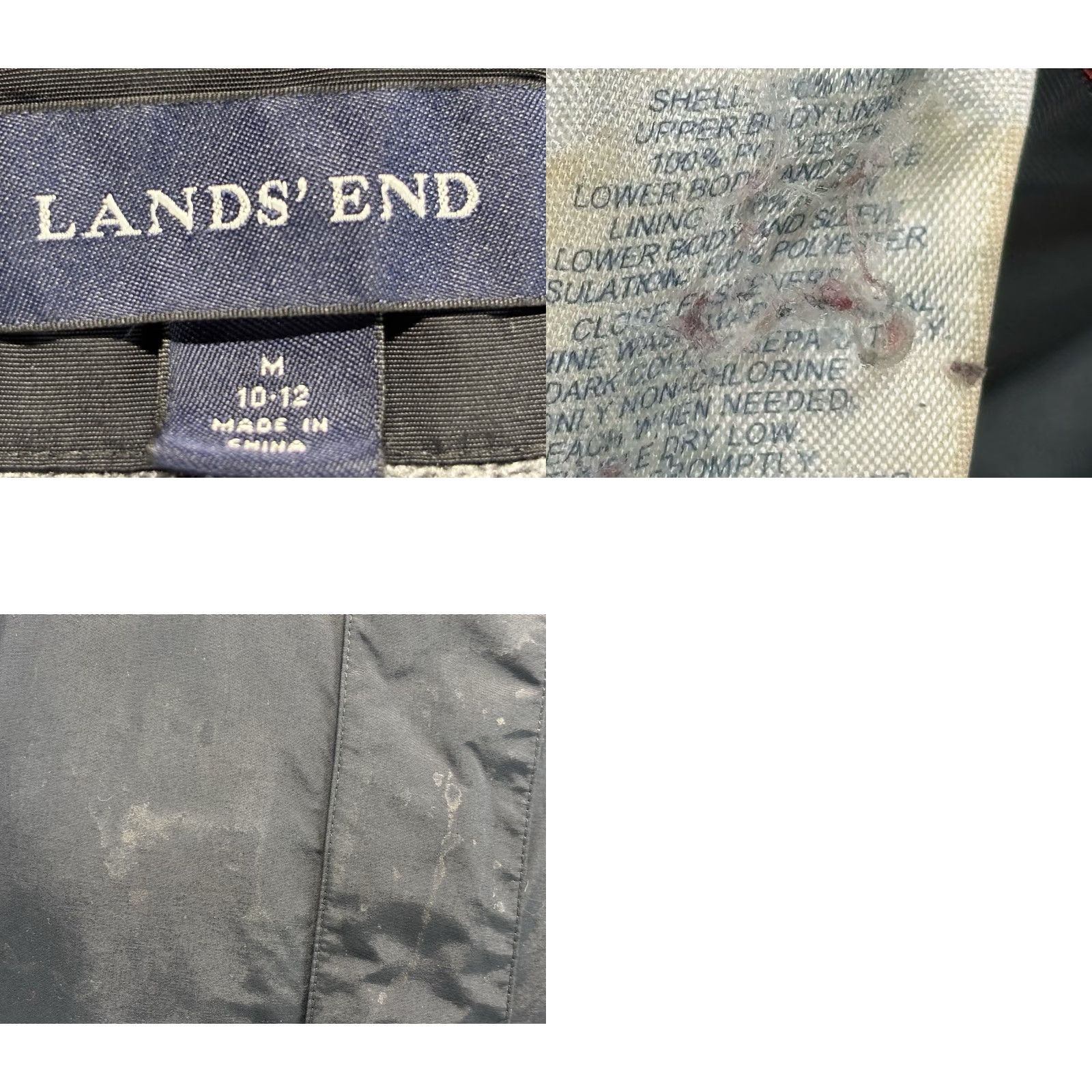 Lands' End Lands' End Black Long Coat Parka Women M 10 12 Fleece Lined Zip Hook & Loop Winter Nylon Polyester Lining Zipper Women Size M / US 6-8 / IT 42-44 - 8 Thumbnail