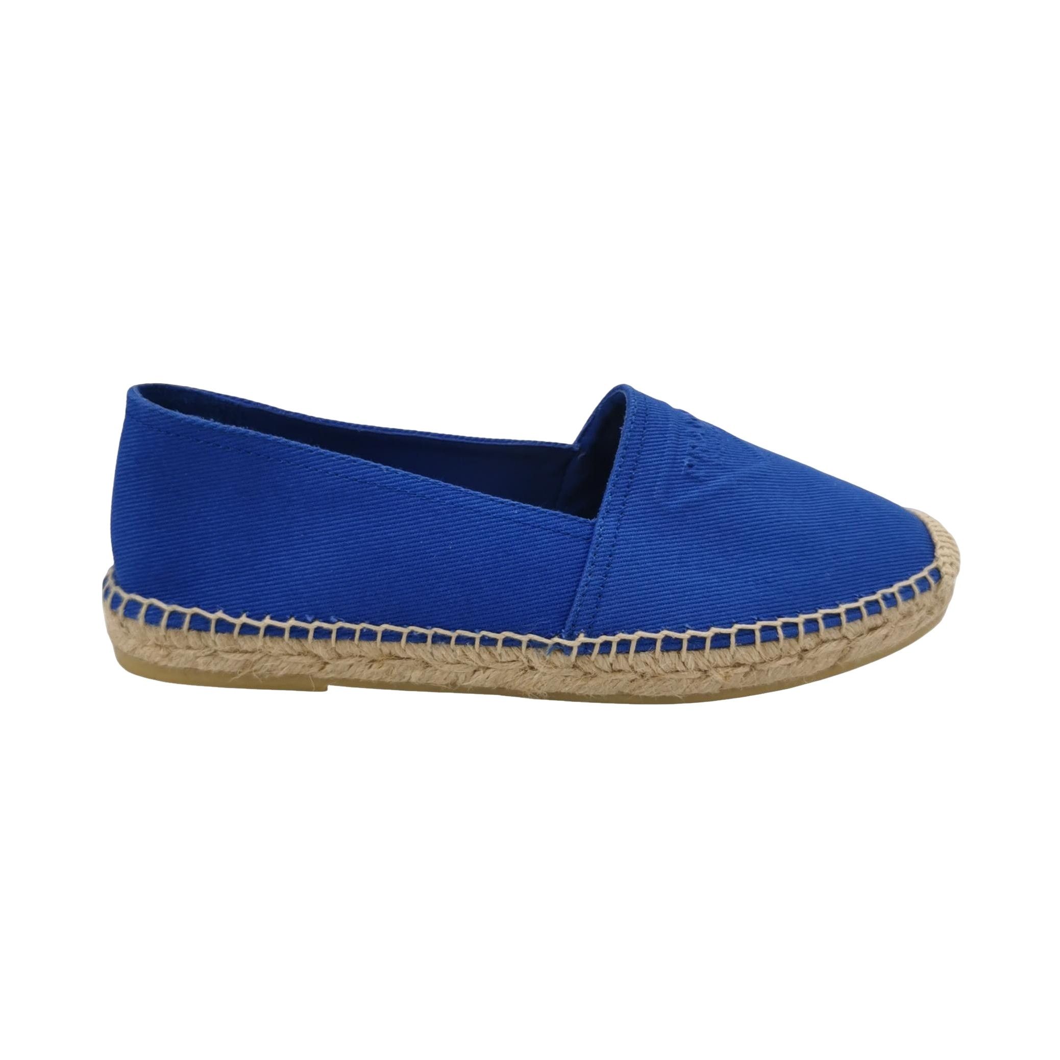 Prada Prada Blue Canvas Triangle Logo Espadrilles US 7 Size US 7 / EU 40 - 1 Thumbnail
