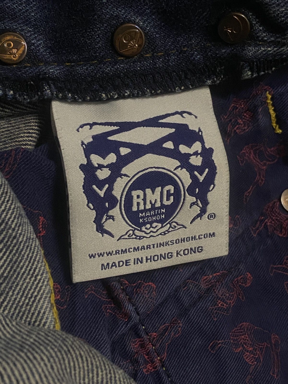 RMC Jeans Rmc x Yoropiko - Limited Edition Blue Hungry Dragon Denim Size US 33 - 9 Thumbnail
