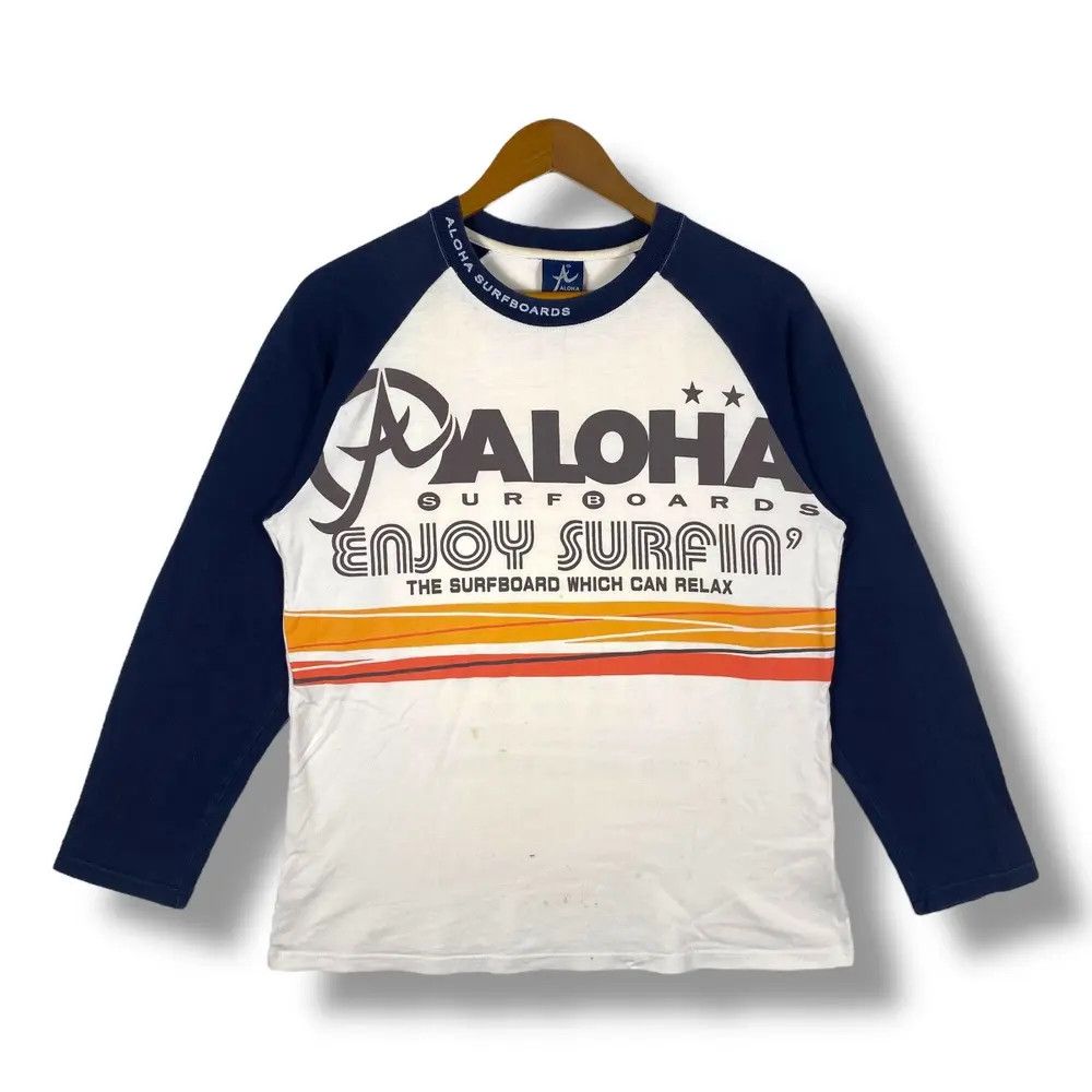 Vintage Vintage ALOHA SURFBOARDS AUSTRALIA Graphic Long Sleeve Size US L / EU 52-54 / 3 - 1 Thumbnail