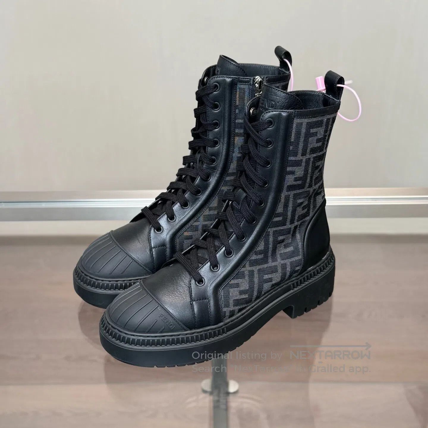 Fendi FENDI Double F Old Age Full Print Zippered Martin Boots Size US 8.5 / IT 38.5 - 1 Thumbnail
